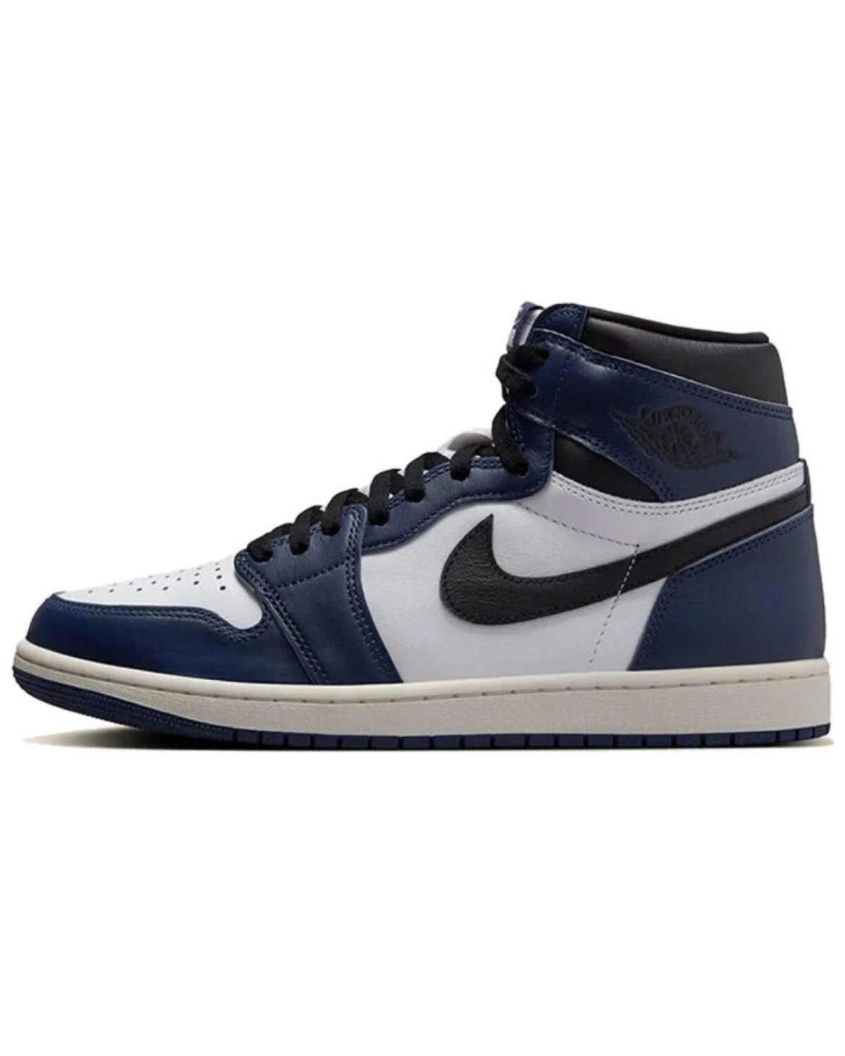 Jordan Air Jordan 1 High OG "Midnight Navy" мужские кроссовки кожаные сине-белые картинка
