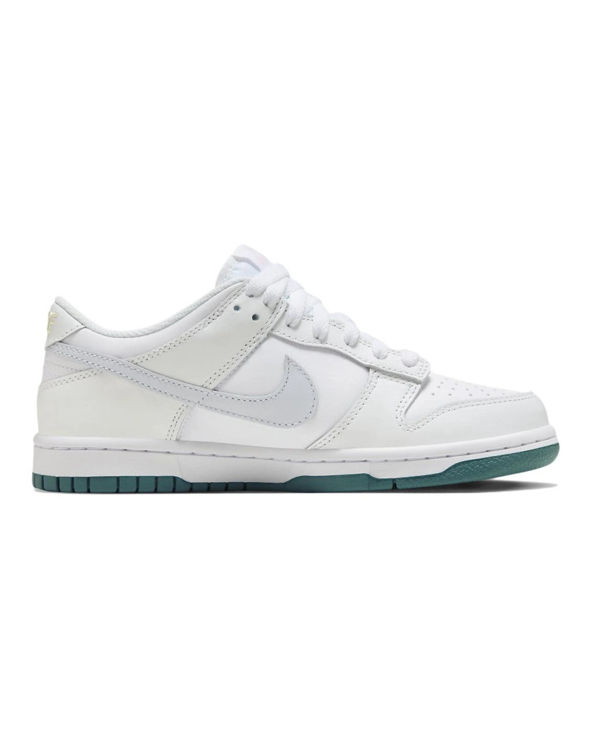 Nike Dunk детские кроссовки белые кожаные картинка