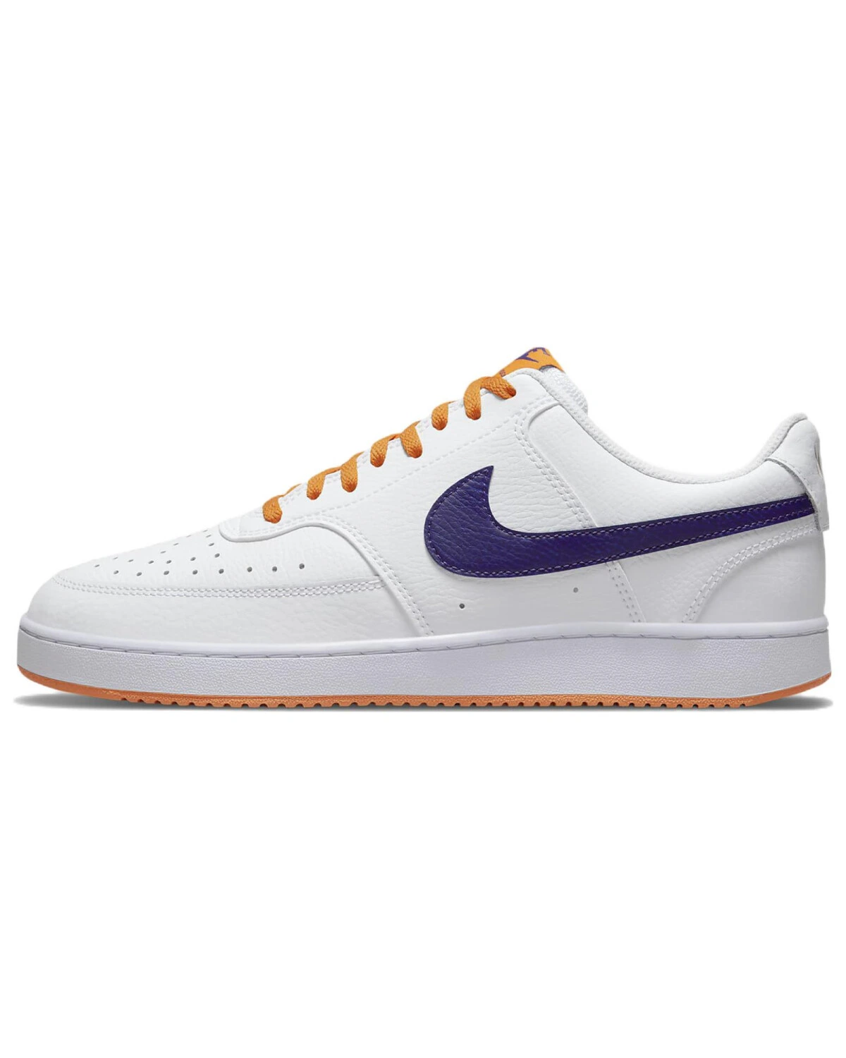 Nike Court Vision 1 Low мужские кроссовки белые с синим и оранжевым картинка