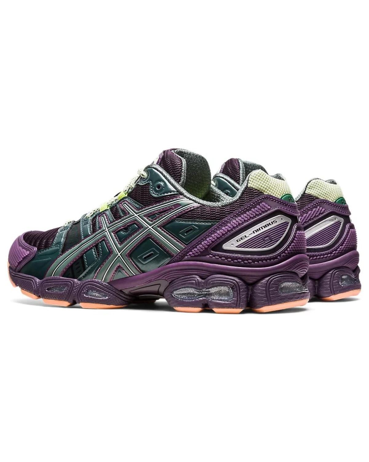 Asics GEL-Nimbus 9 мужские кроссовки синтетические фиолетово-зелёные картинка