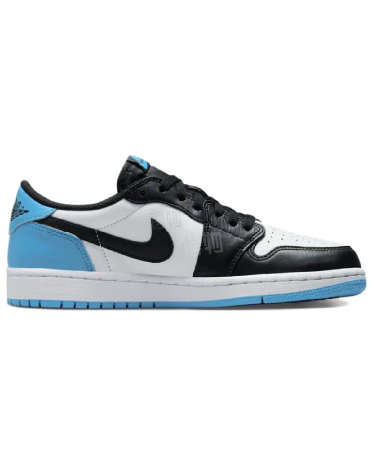 Jordan Air Jordan 1 OG "Black Blue Toe" женские кроссовки кожаные черно-бело-синие картинка