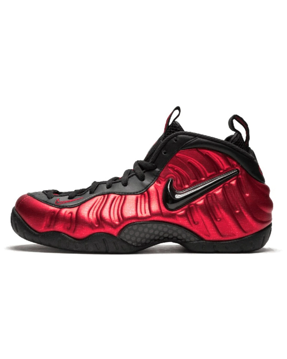 Nike Foamposite Pro University Red детские баскетбольные кроссовки красно-черные картинка