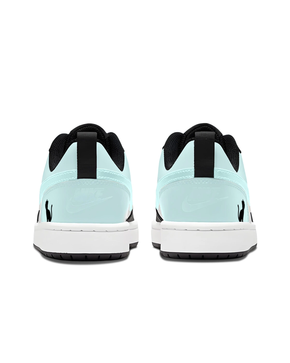 Nike Court Borough Low 2 детские кроссовки голубо-черные картинка