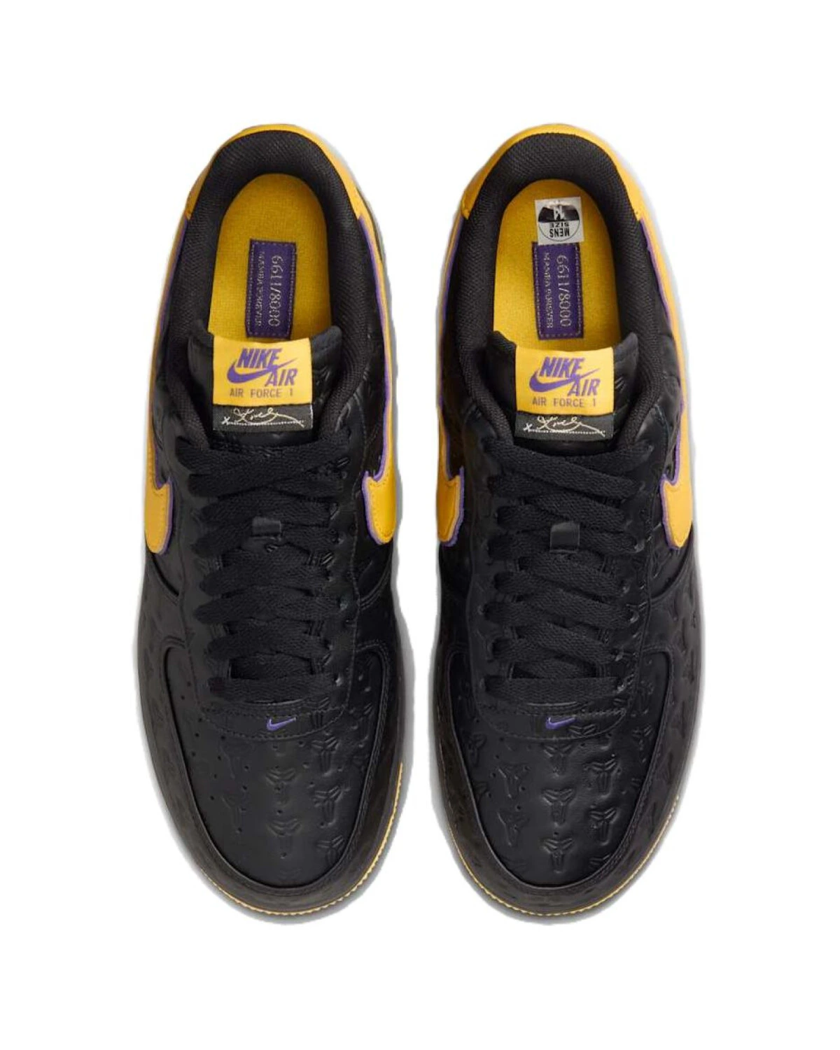 Nike Air Force 1 унисекс кроссовки черно-желтые для скейтбординга картинка