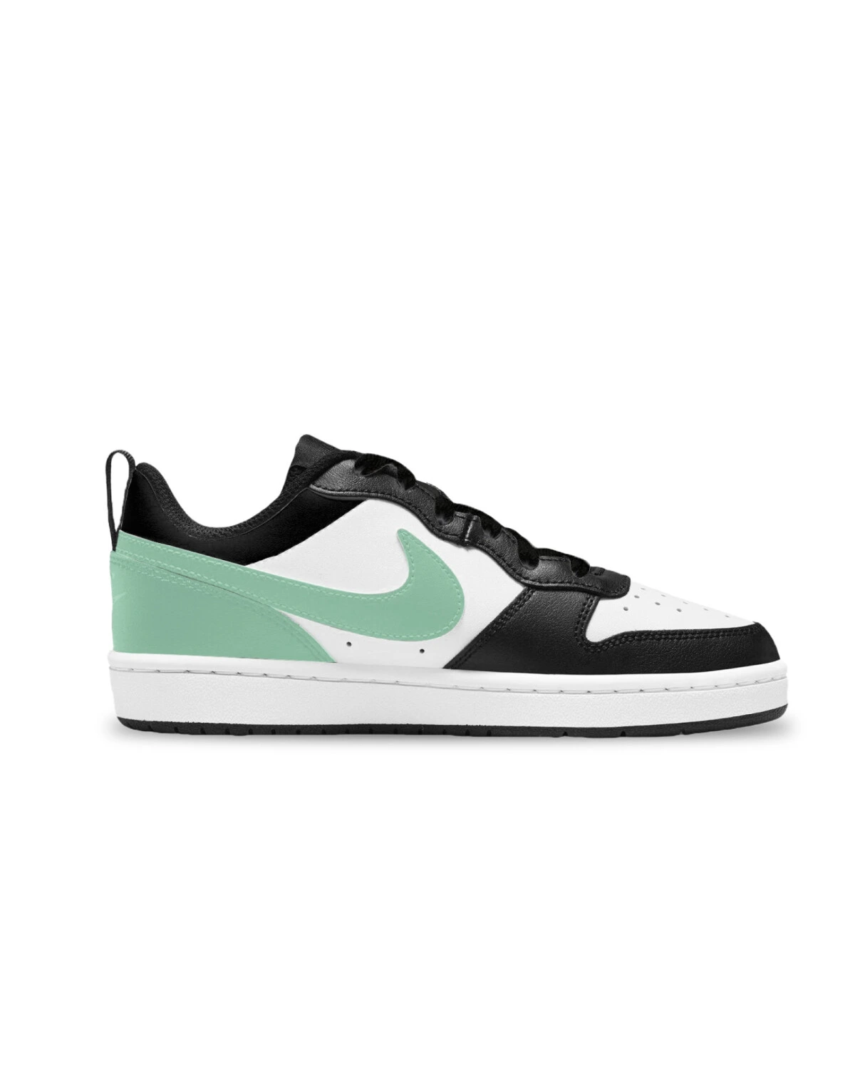 Nike Court Borough детские кеды зеленые с принтом сердца и синтетикой картинка