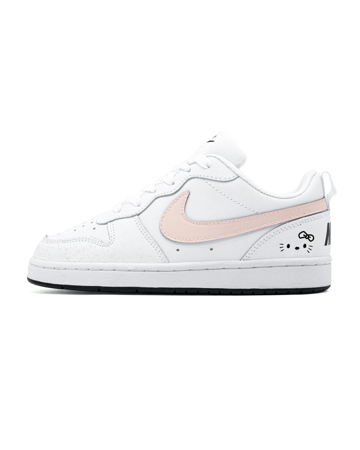 Nike Court Borough детские кроссовки бело-розовые картинка