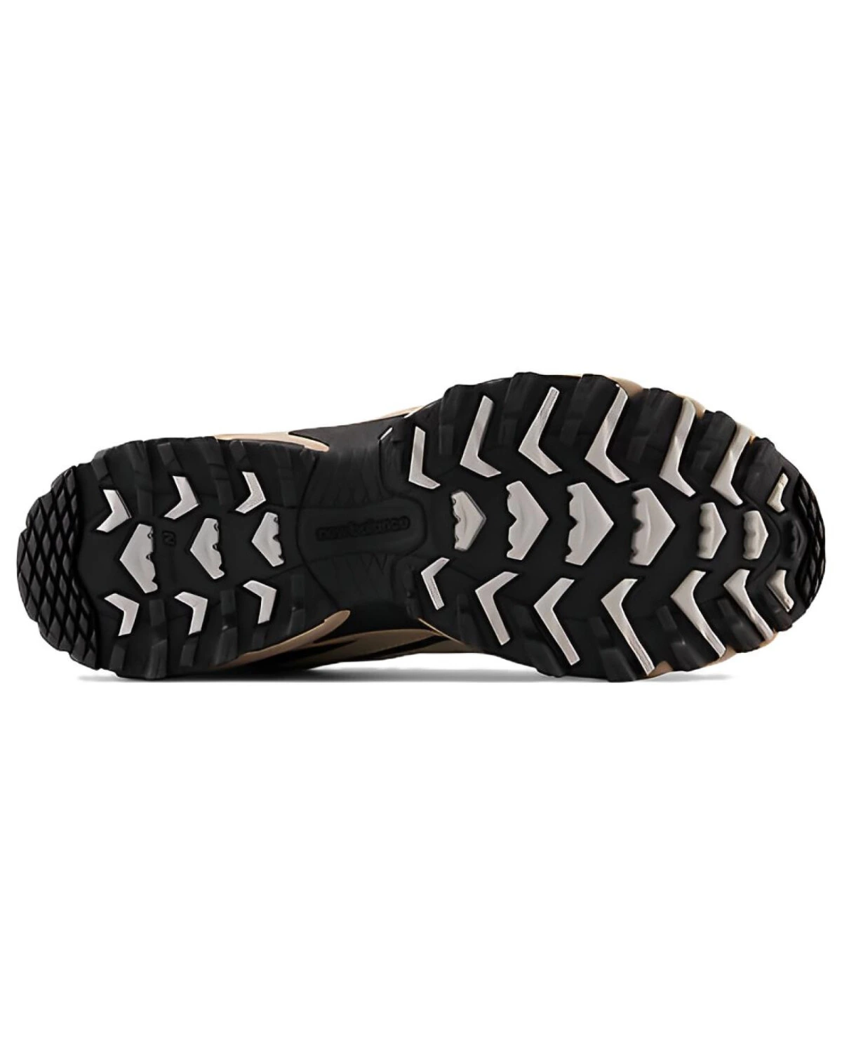 New Balance 610T унисекс кроссовки черно-бежевые из кожи и ткани картинка