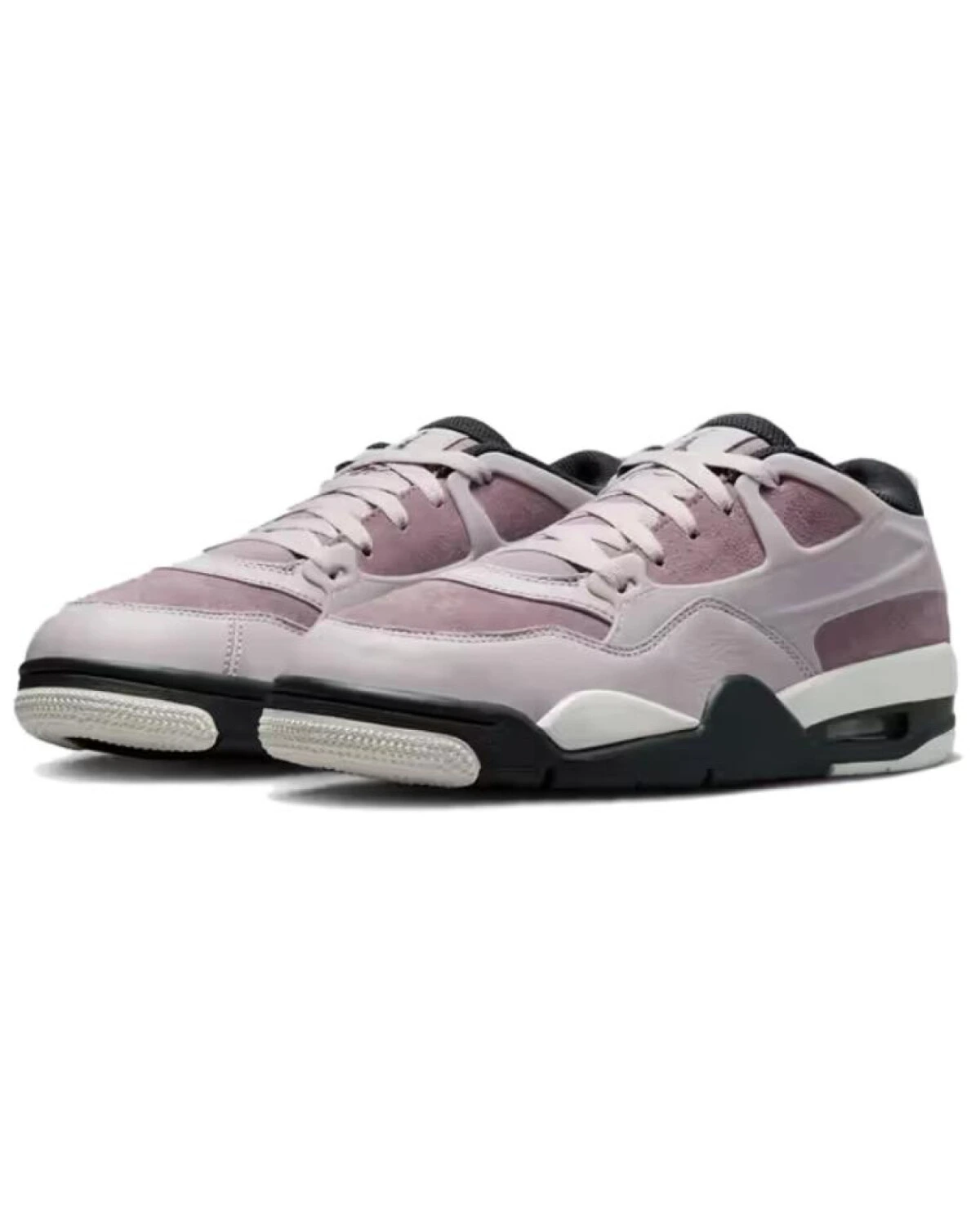 Jordan Air 4 женские кроссовки кожаные фиолетовые картинка