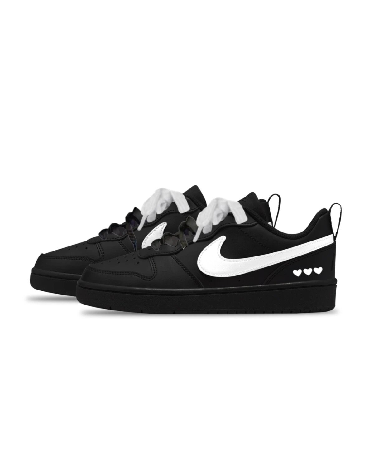 Nike Court Borough детские кеды белые кожаные анти-скользящие картинка