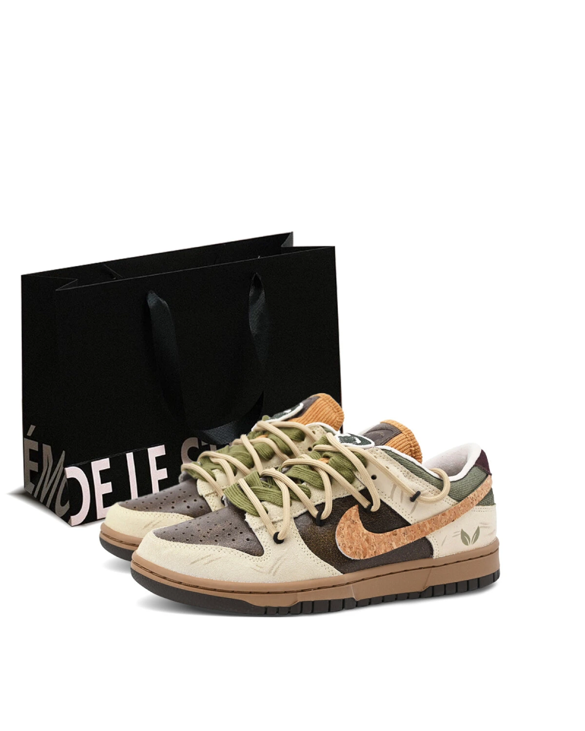 Nike Dunk LOW Wood unisex кроссовки износостойкие в лесном стиле картинка