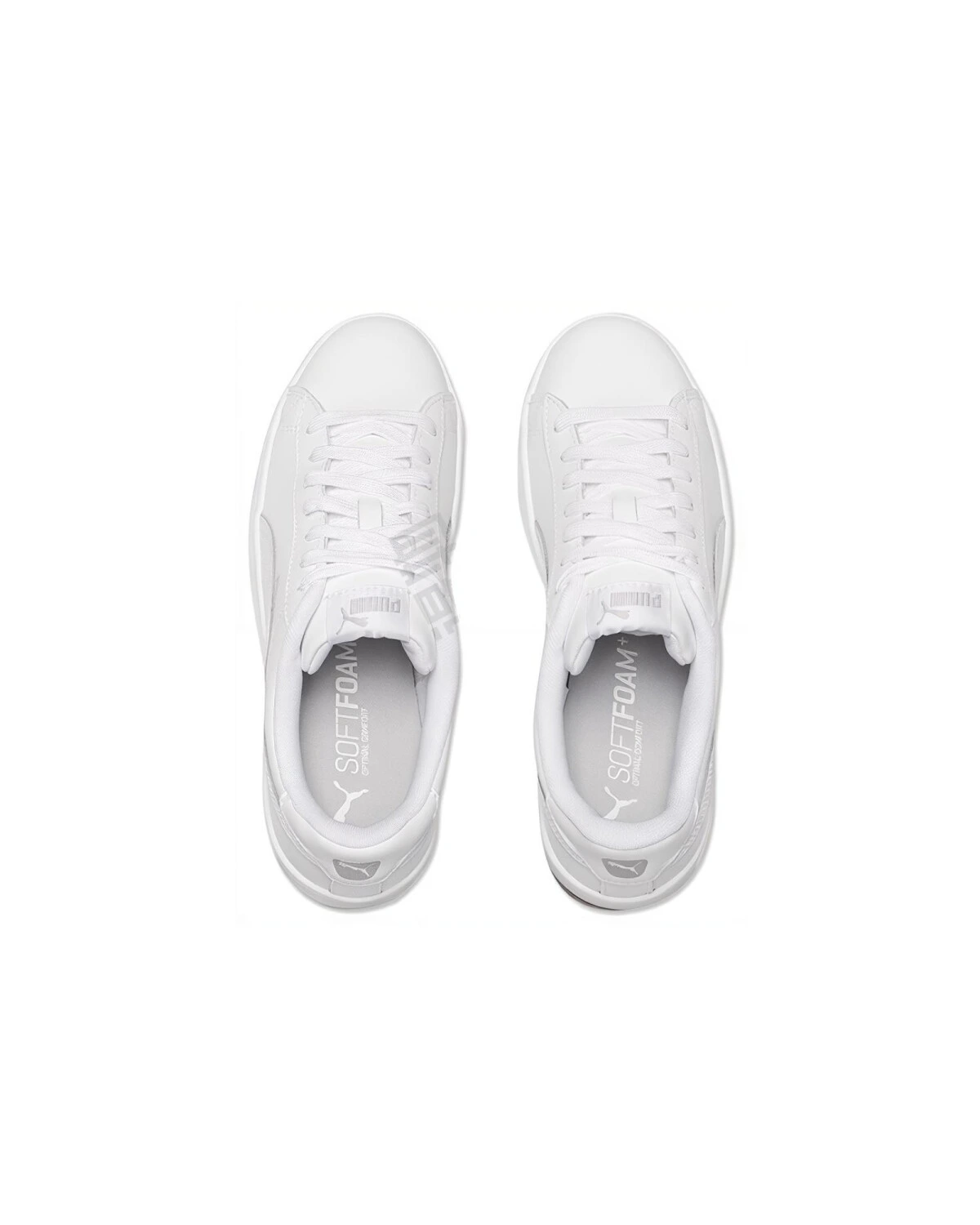 PUMA Court Breaker Derby L мужские и женские кроссовки белые кожаные картинка