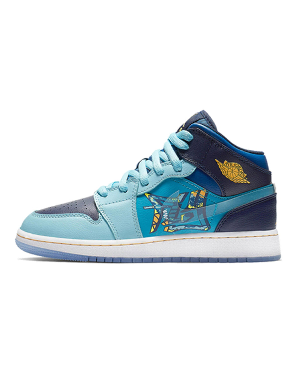 Jordan Air Jordan 1 детские кроссовки синие картинка