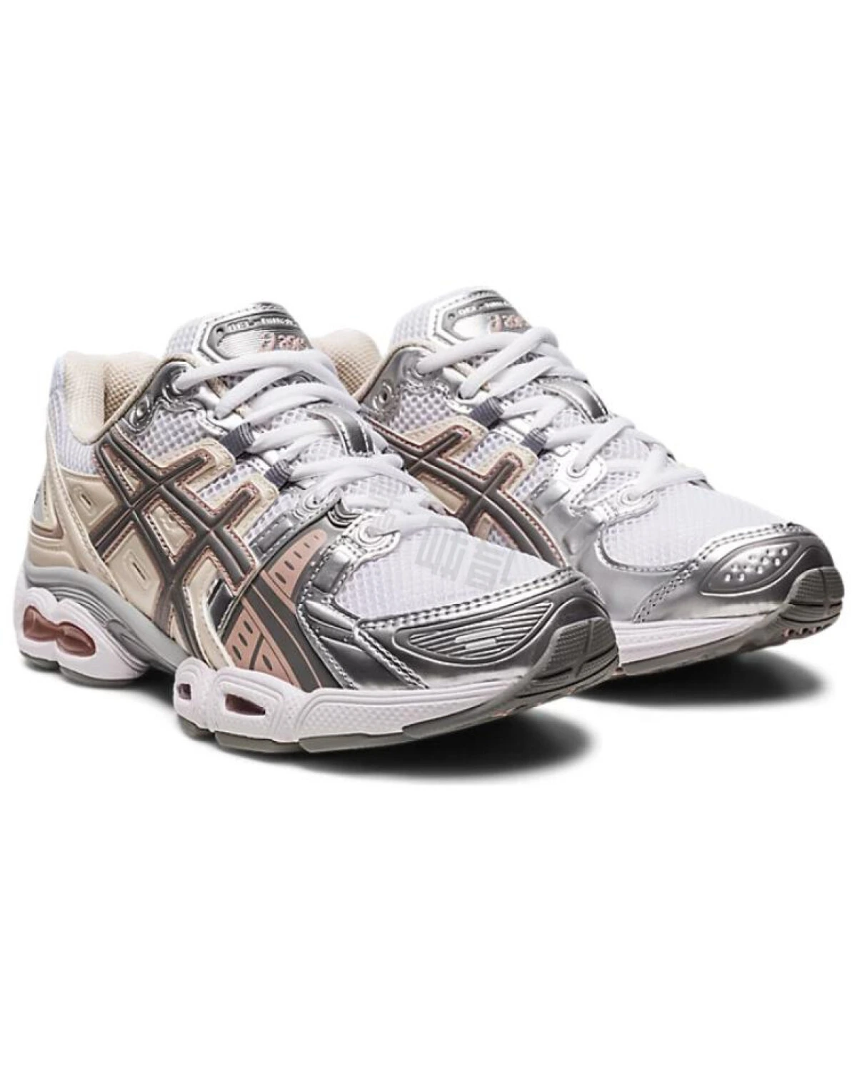 Asics GEL-Nimbus 9 женские повседневные кроссовки бело-серые с амортизацией GEL картинка