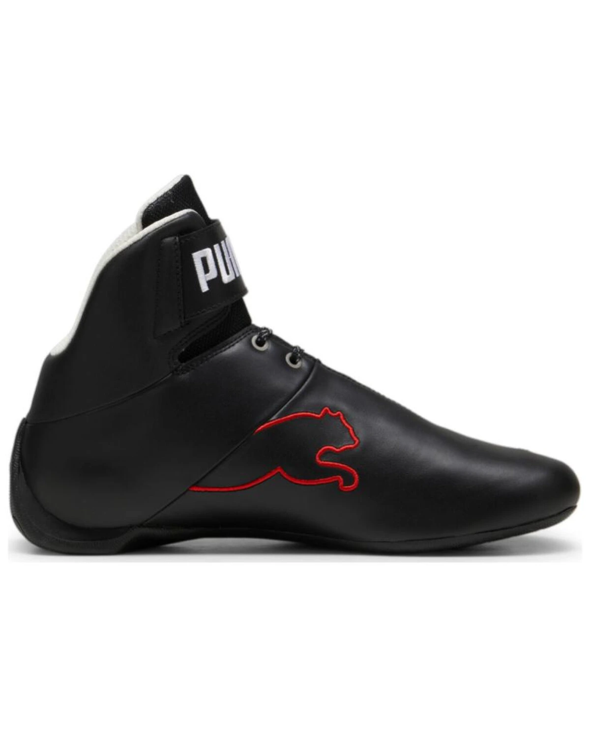 PUMA Ferrari Future Cat MID высокие кроссовки кожаные черно-красные картинка