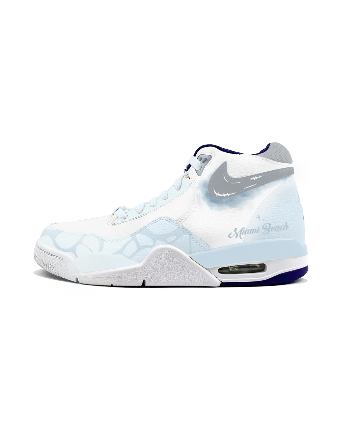 Nike Flight Legacy мужские кроссовки синие баскетбольные стильные картинка