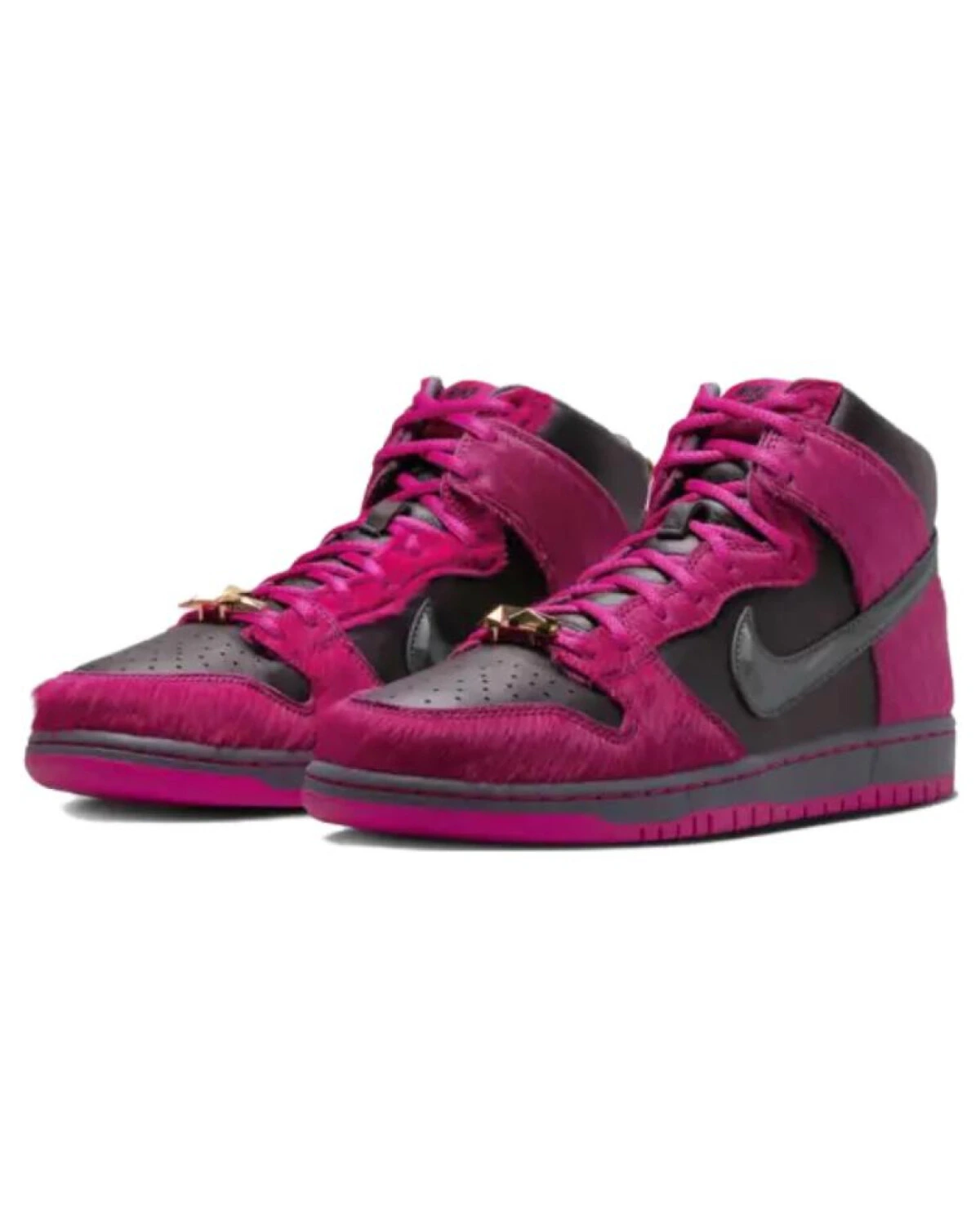 Nike Dunk SB унисекс высокие кроссовки для скейтбординга кожаные розово-черные картинка