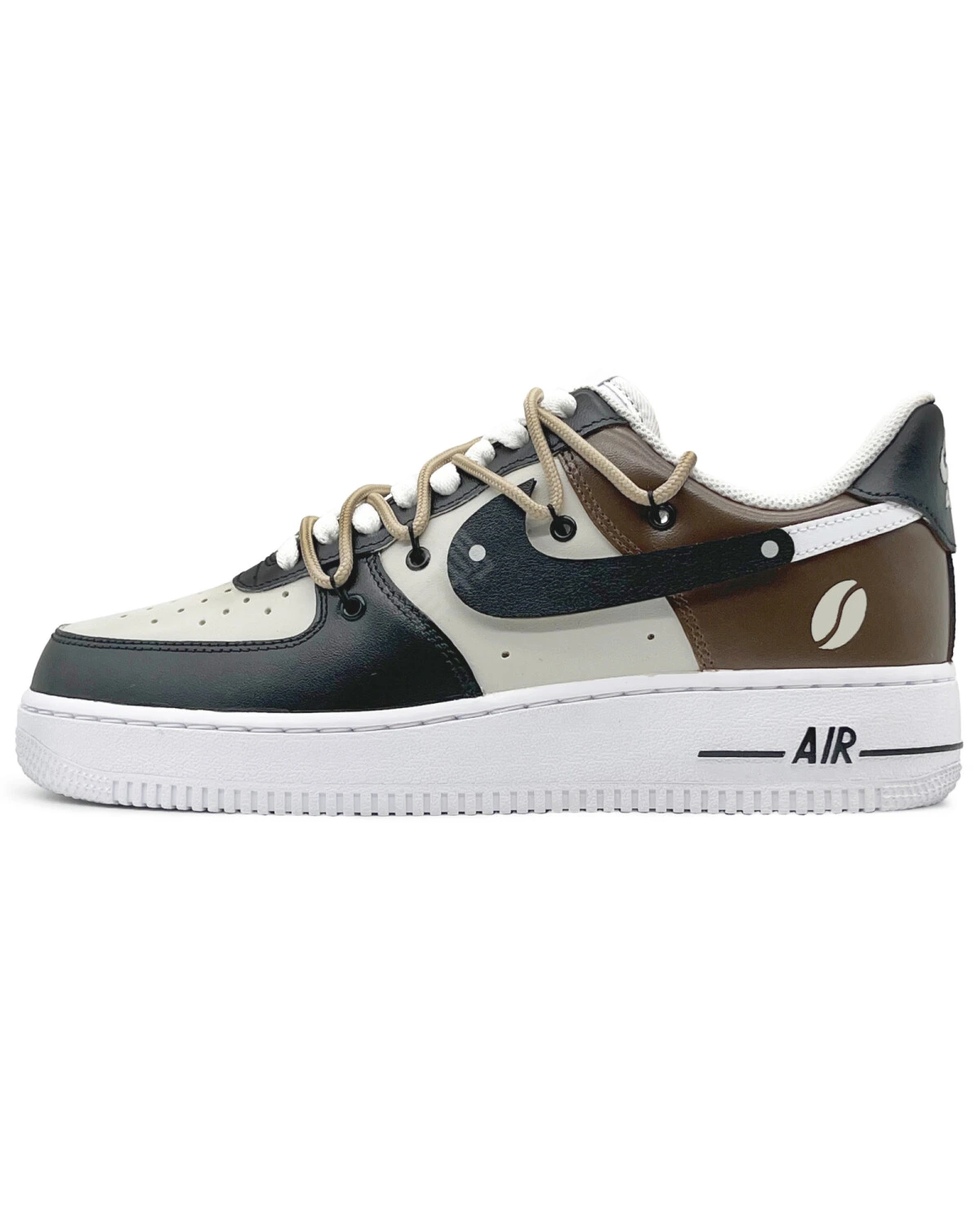 Nike Air Force 1 Low Унисекс кроссовки с амортизацией черно-коричневые картинка