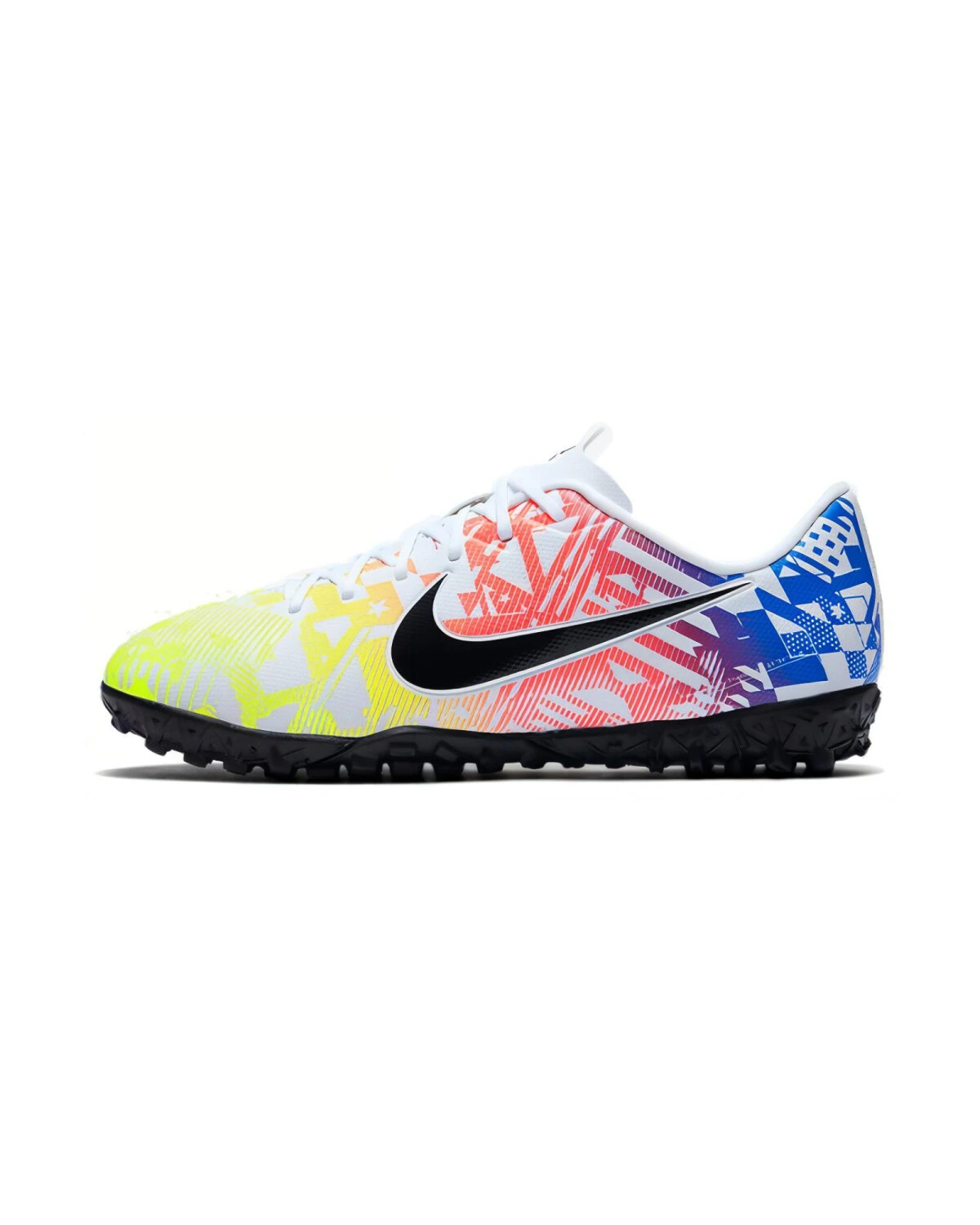 Nike Mercurial Vapor 13 детские футбольные кроссовки TF амортизирующие желто-розово-синие картинка