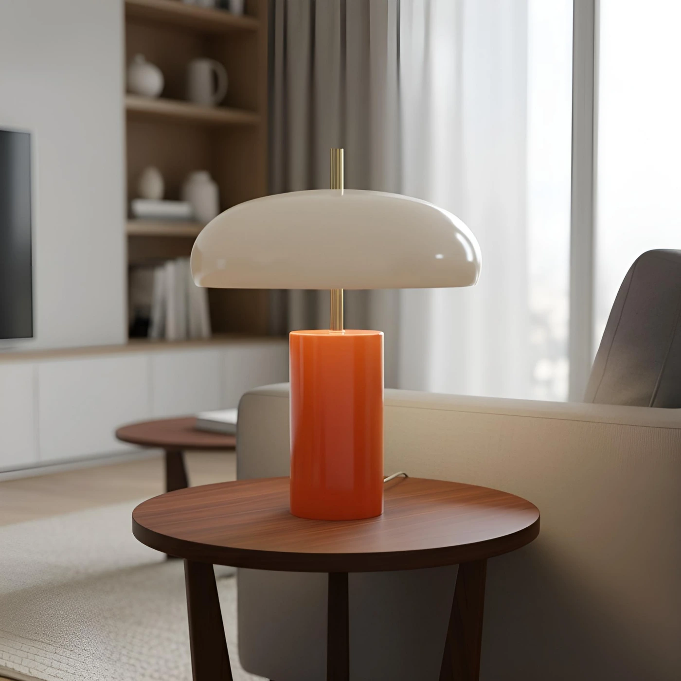 Прикроватный светильник в виде гриба в скандинавском стиле картинка