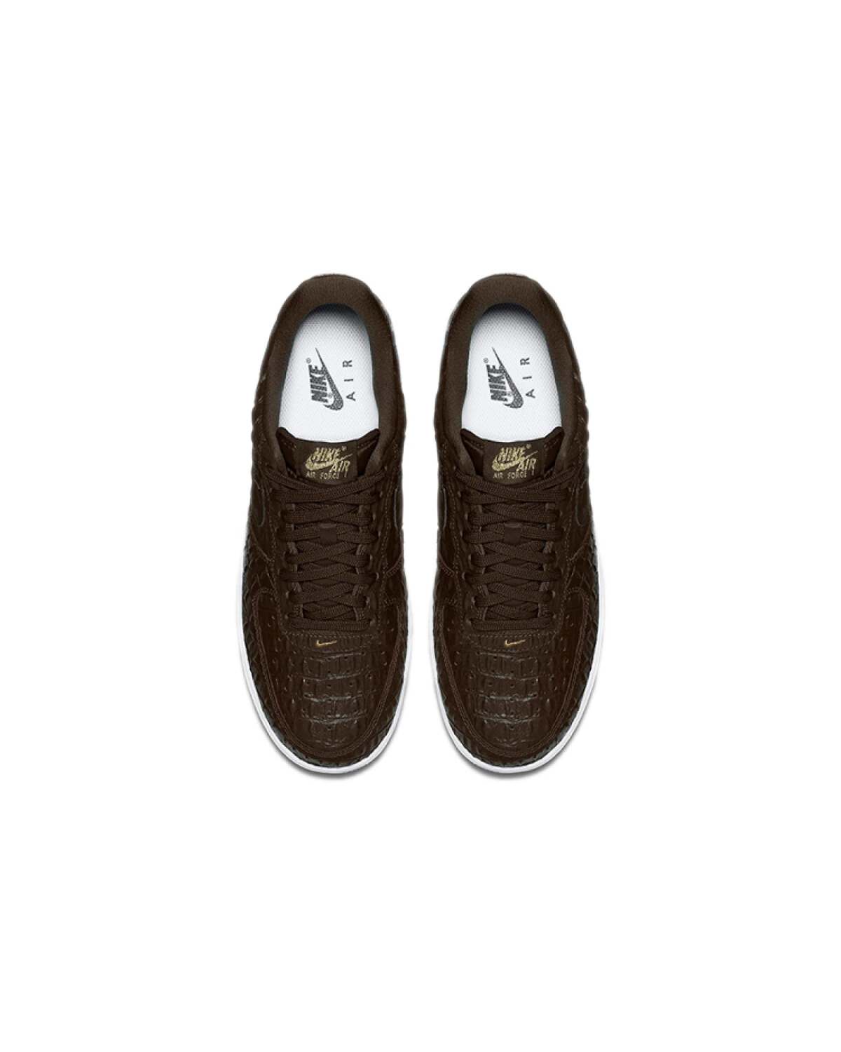 Nike Air Force 1 07 LV8 мужские кроссовки коричневые с кроко-принтом картинка