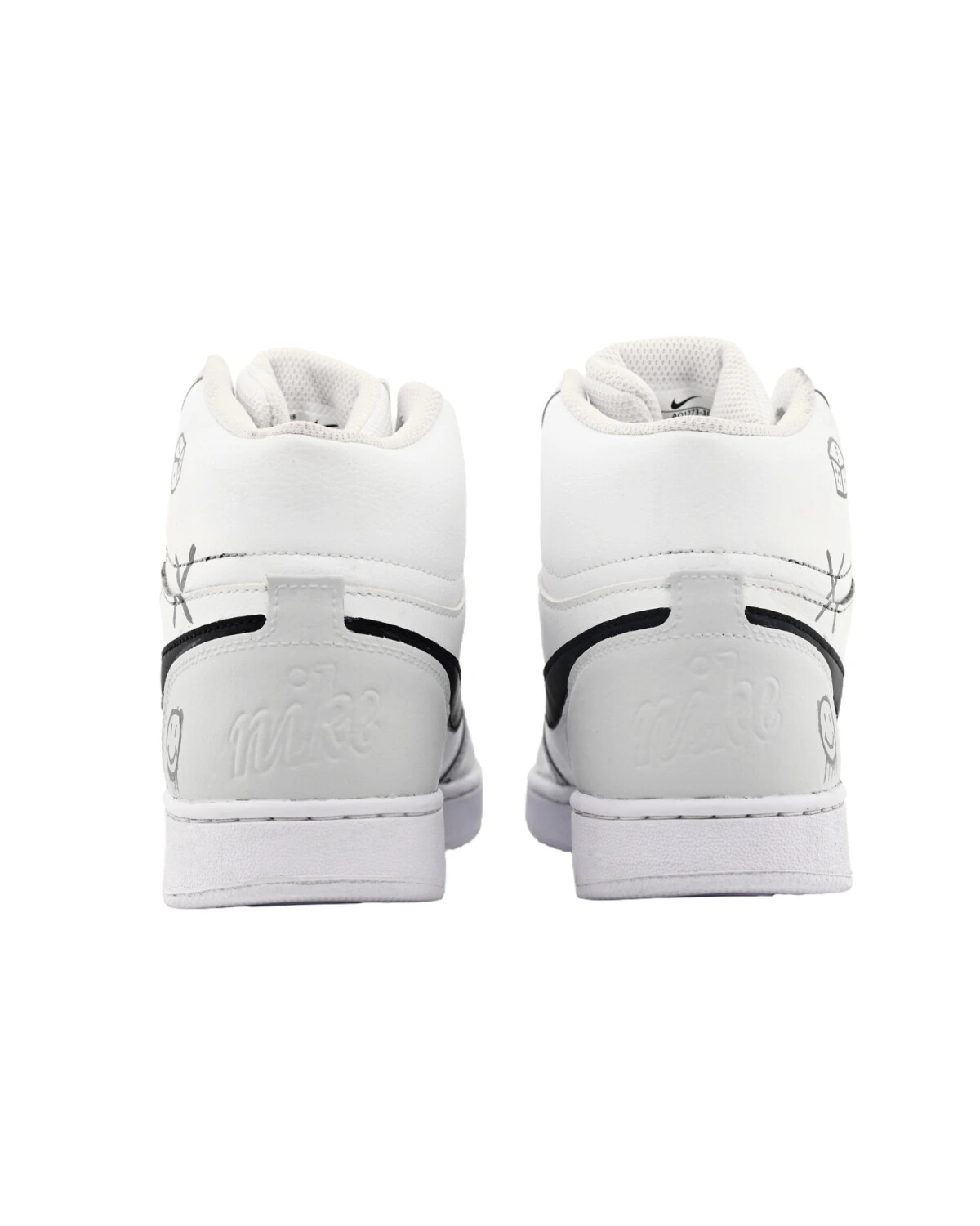 Nike EBERNON унисекс кроссовки средней высоты серые с ручной росписью картинка