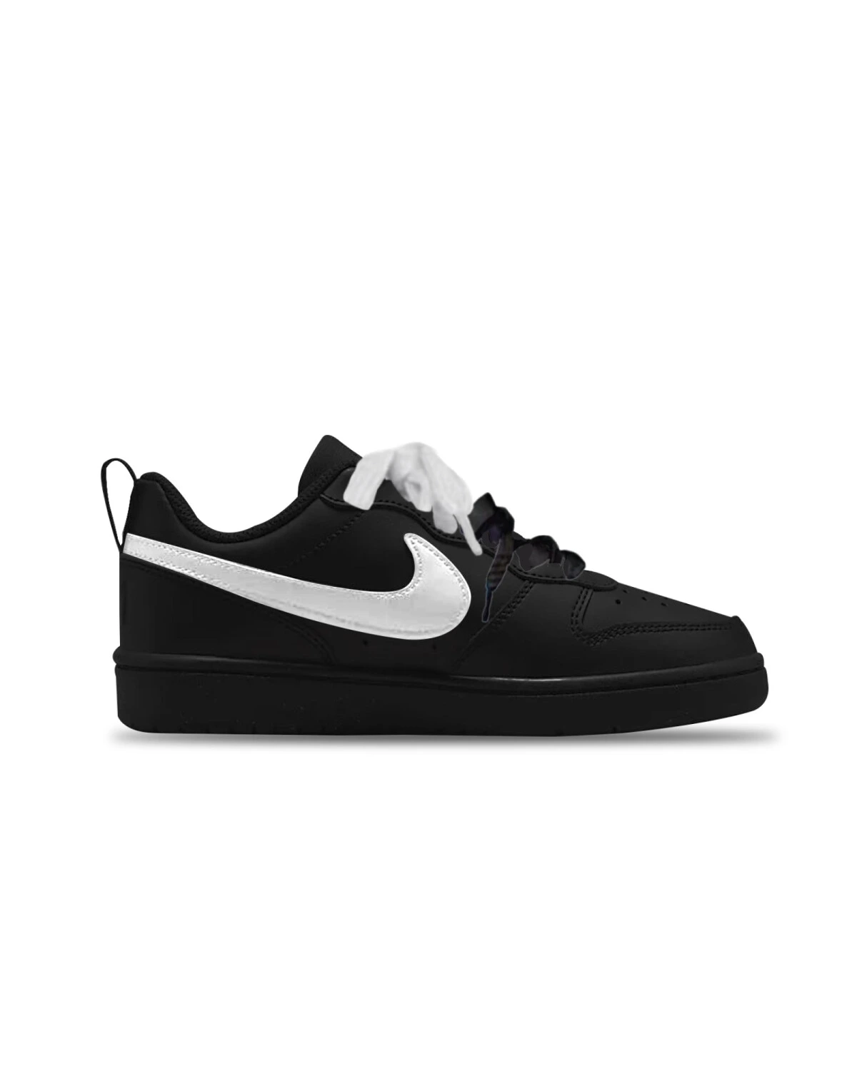 Nike Court Borough детские кеды белые кожаные анти-скользящие картинка