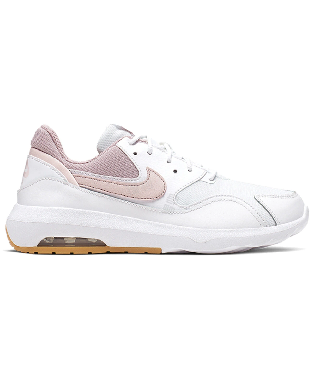 Nike Air Max Nostalgic женские кроссовки белые с розовыми вставками картинка