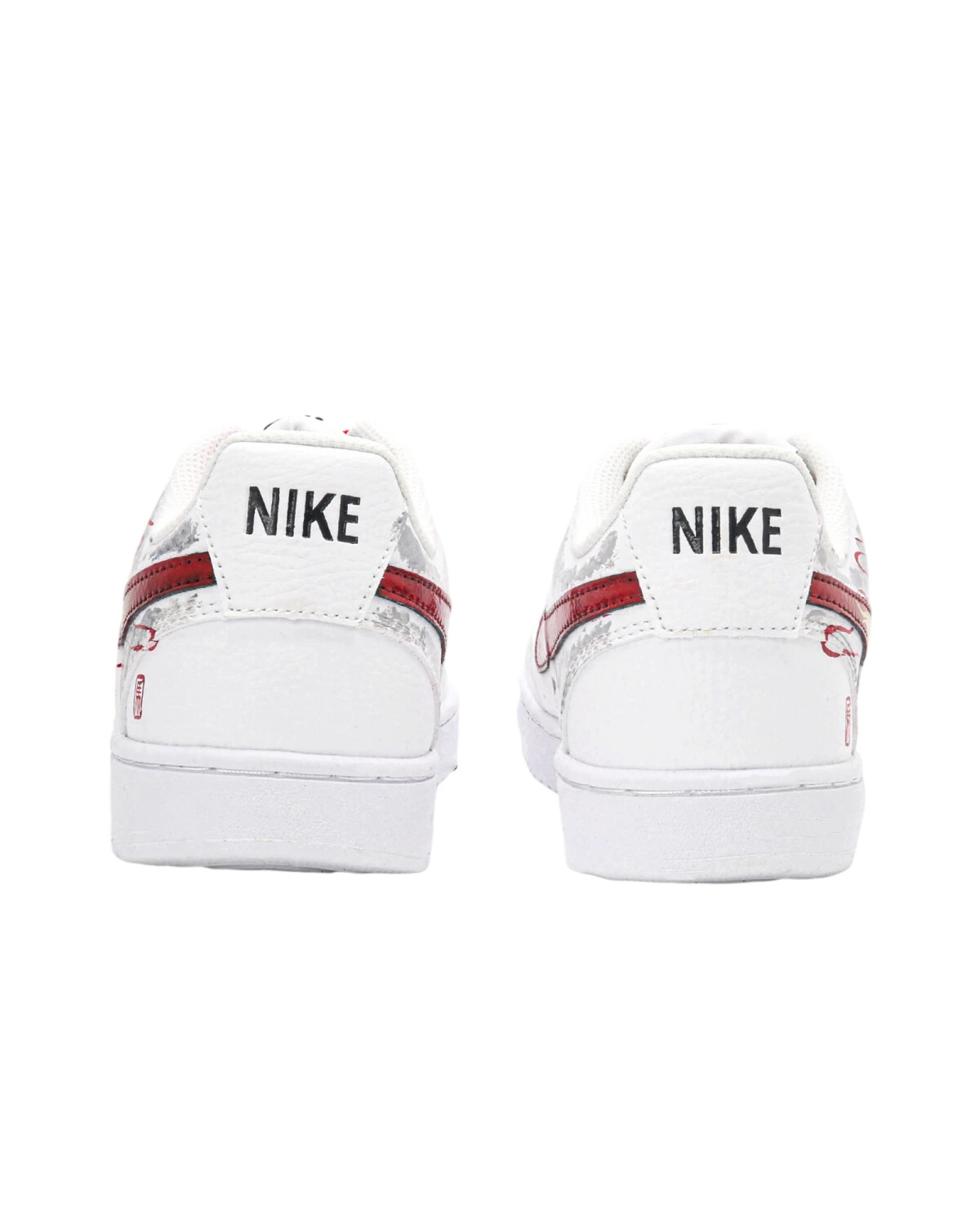 Nike Court Vision 1 мужские кроссовки бело-красно-желтые легкие и воздухопроницаемые картинка