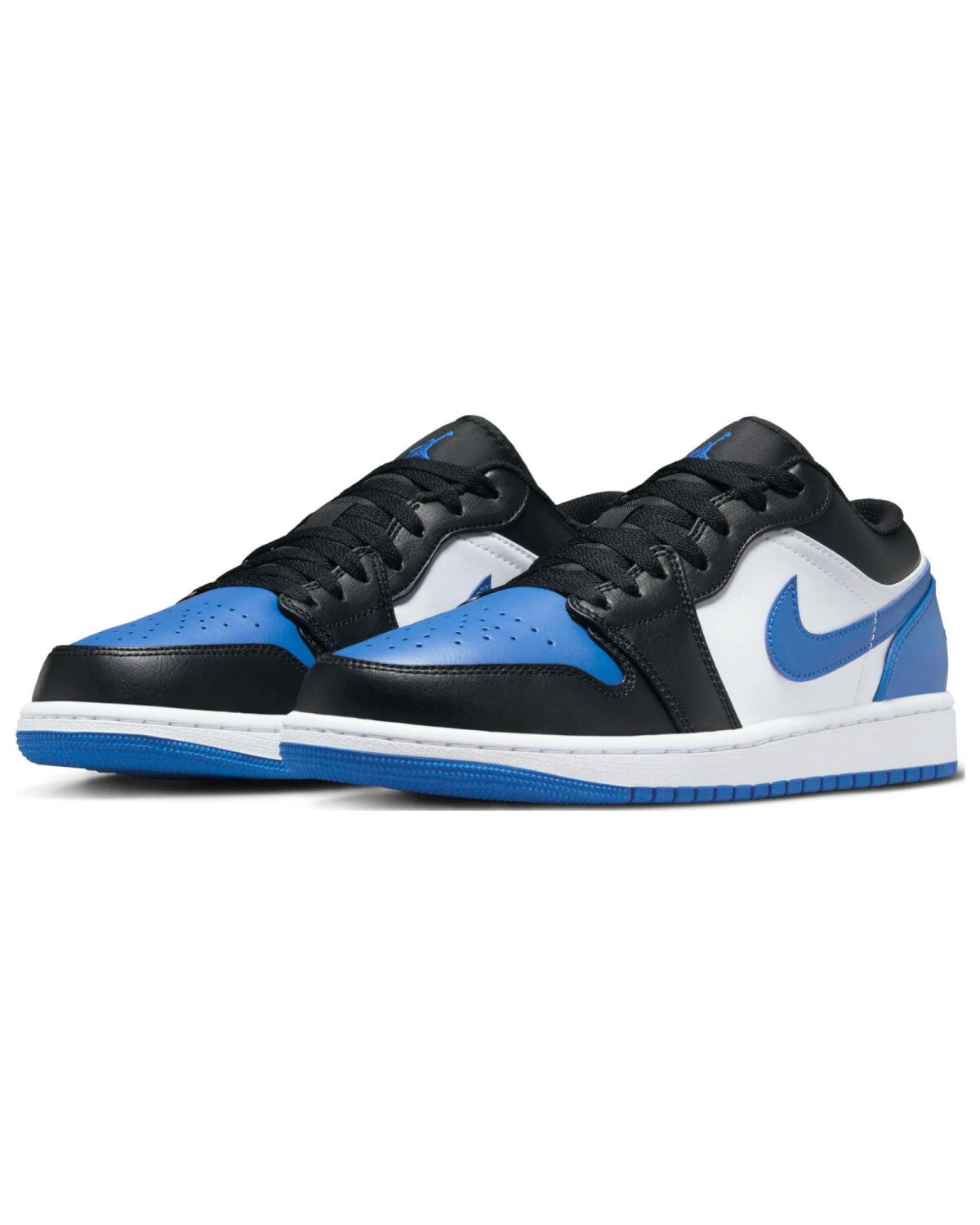 Jordan Air Jordan 1 унисекс кроссовки кожаные черно-белые с синим картинка