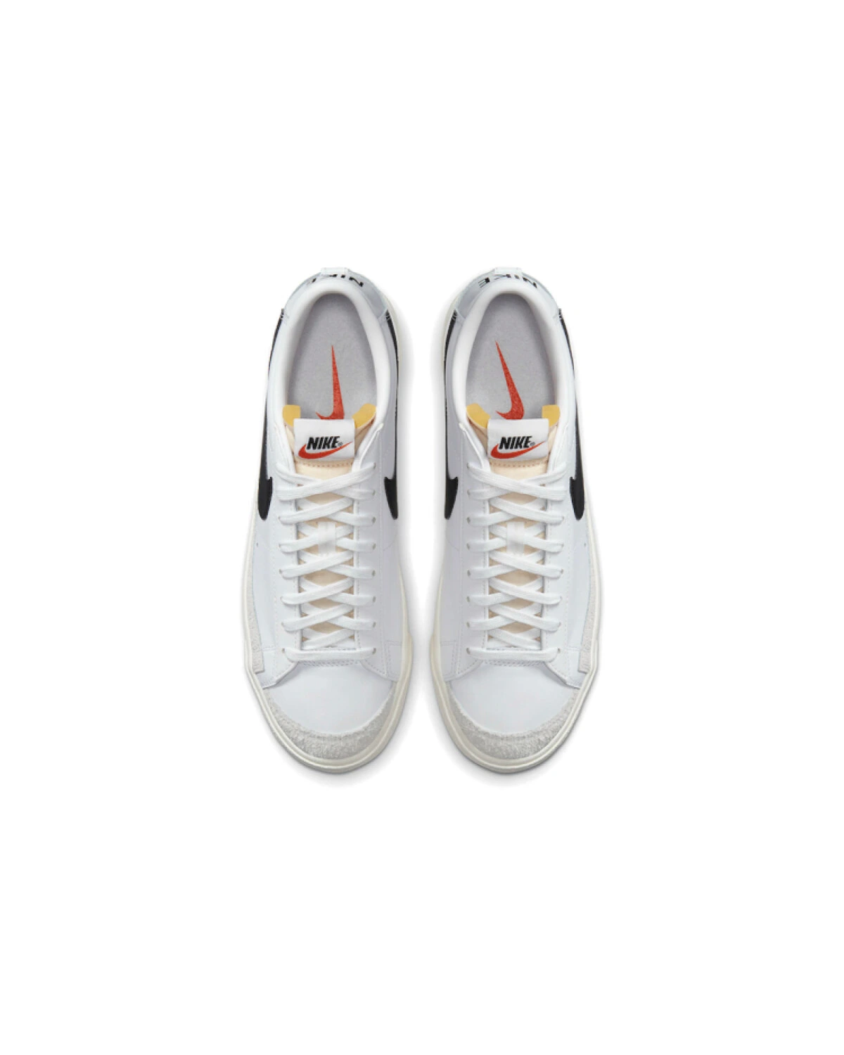 Nike Blazer унисекс кроссовки белые с чёрным логотипом картинка