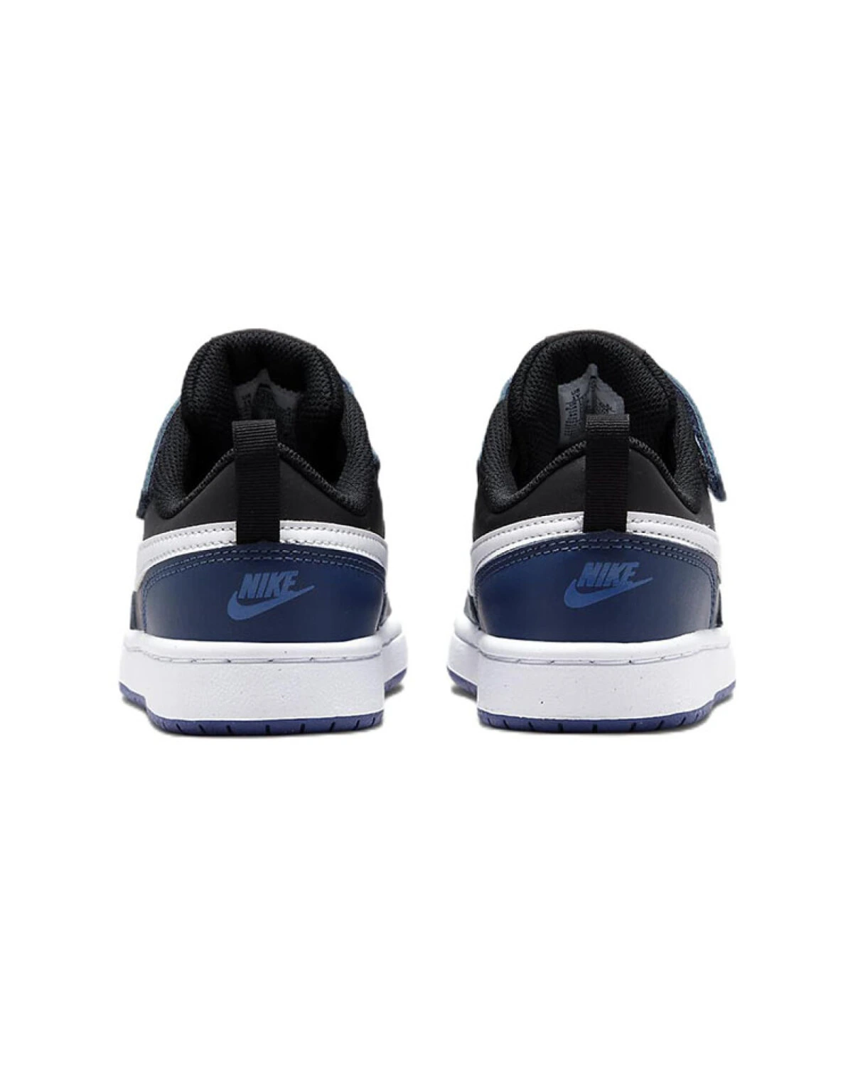 Nike Low 2 детские кеды из натуральной кожи черно-синие картинка