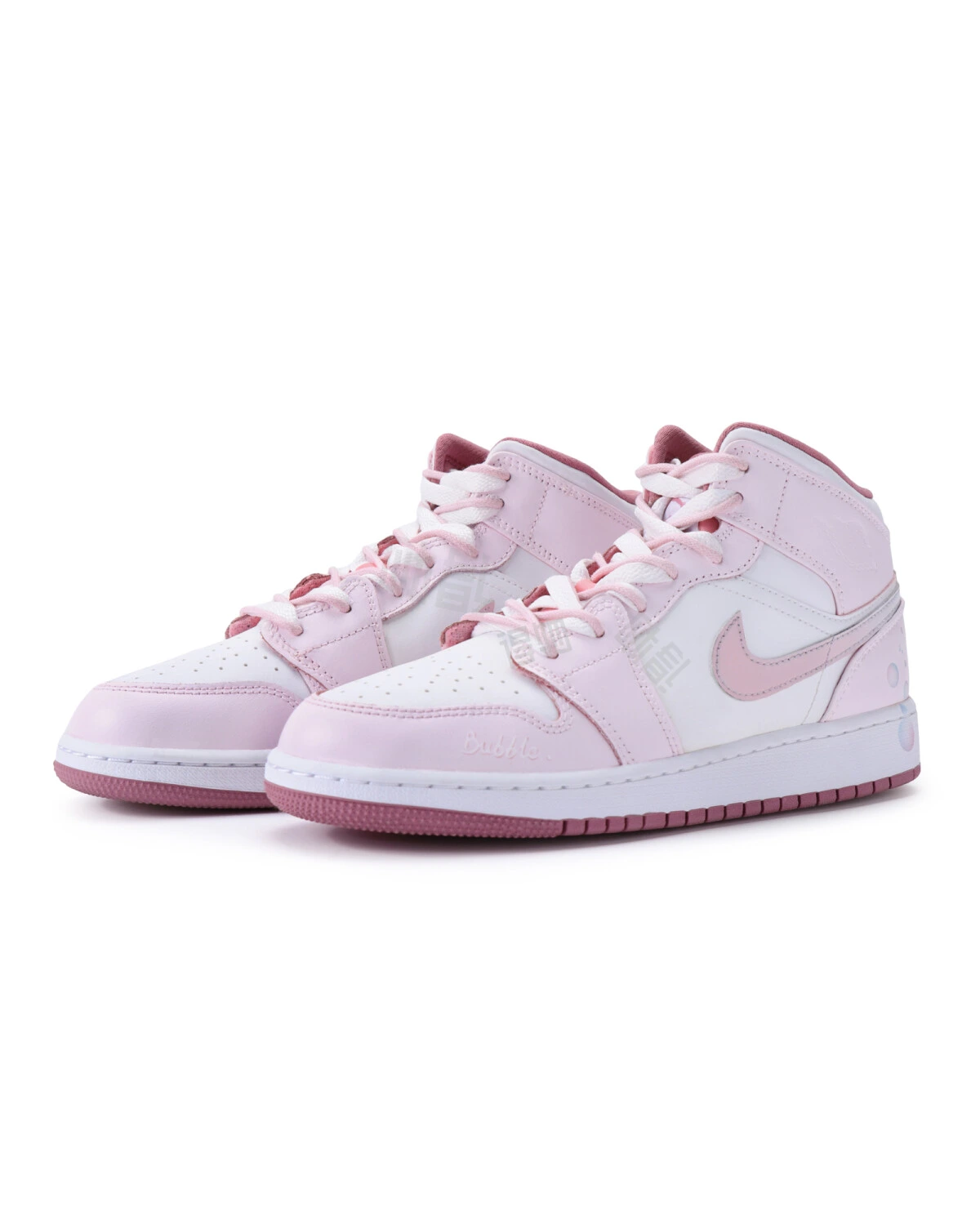 Jordan Air Jordan 1 женские кроссовки розово-белые с амортизацией и противоскользящей подошвой картинка