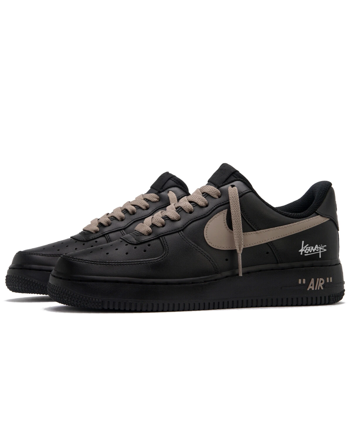 Nike Air Force 1 unisex кроссовки ретро уличные черно-коричневые картинка