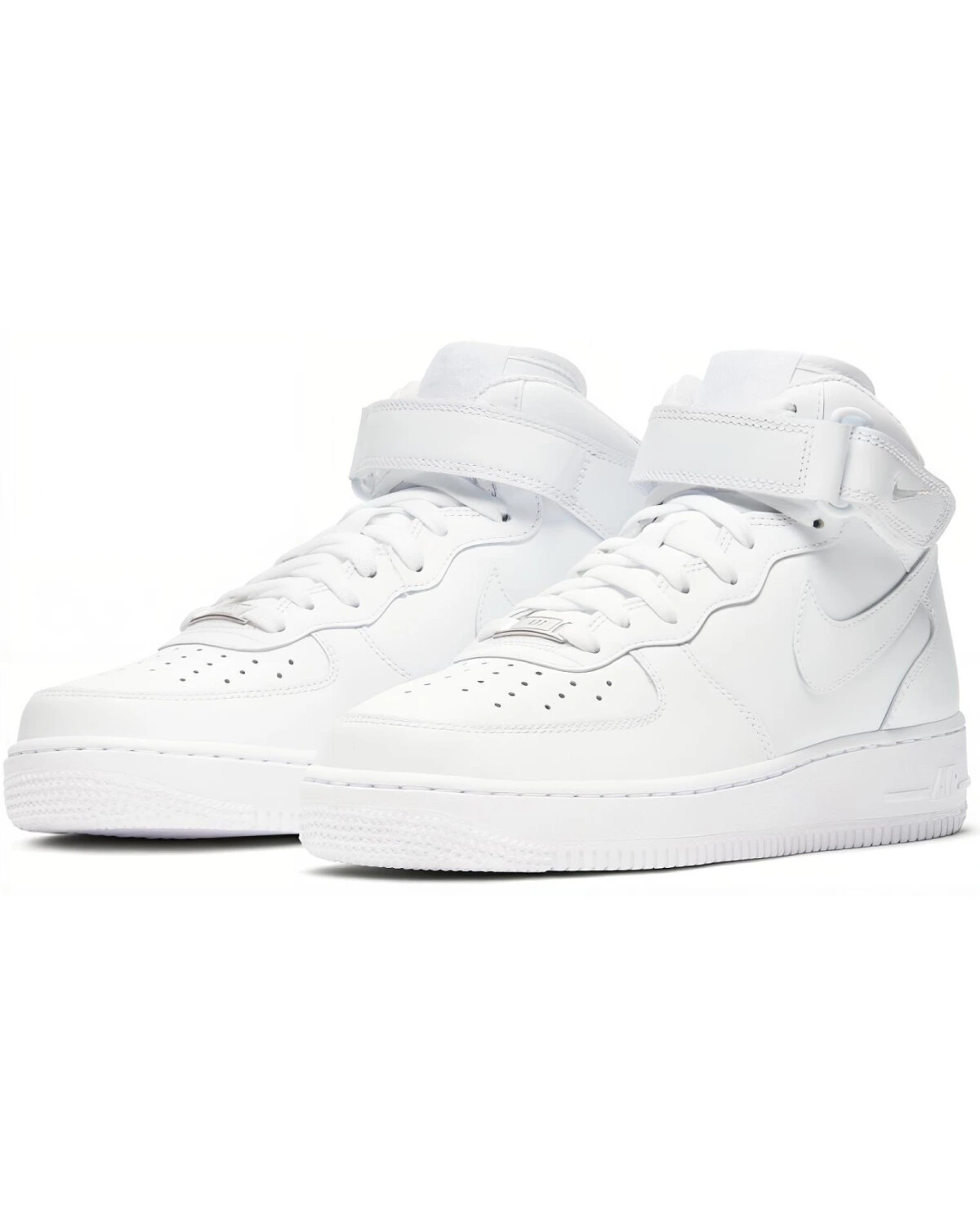 Nike Air Force 1 женские высокие кроссовки белые из синтетической кожи картинка