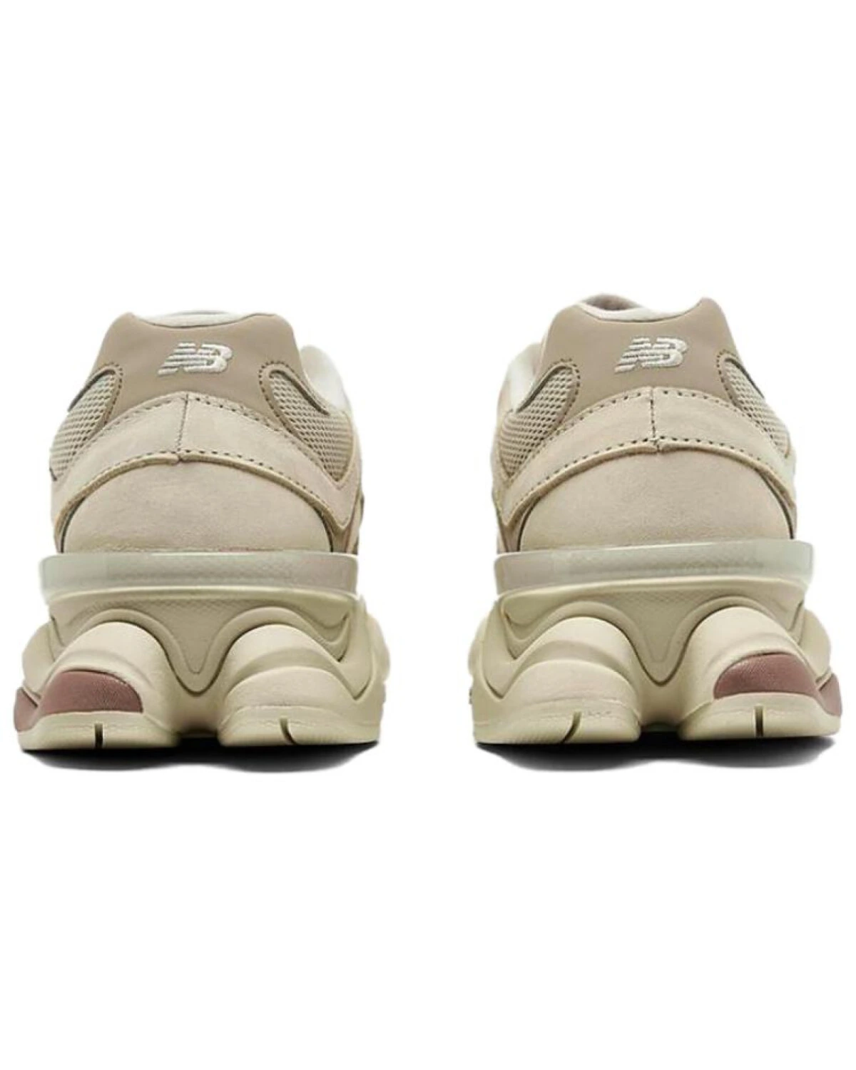 New Balance 9060 унисекс кроссовки бежево-коричневые износостойкие дышащие картинка