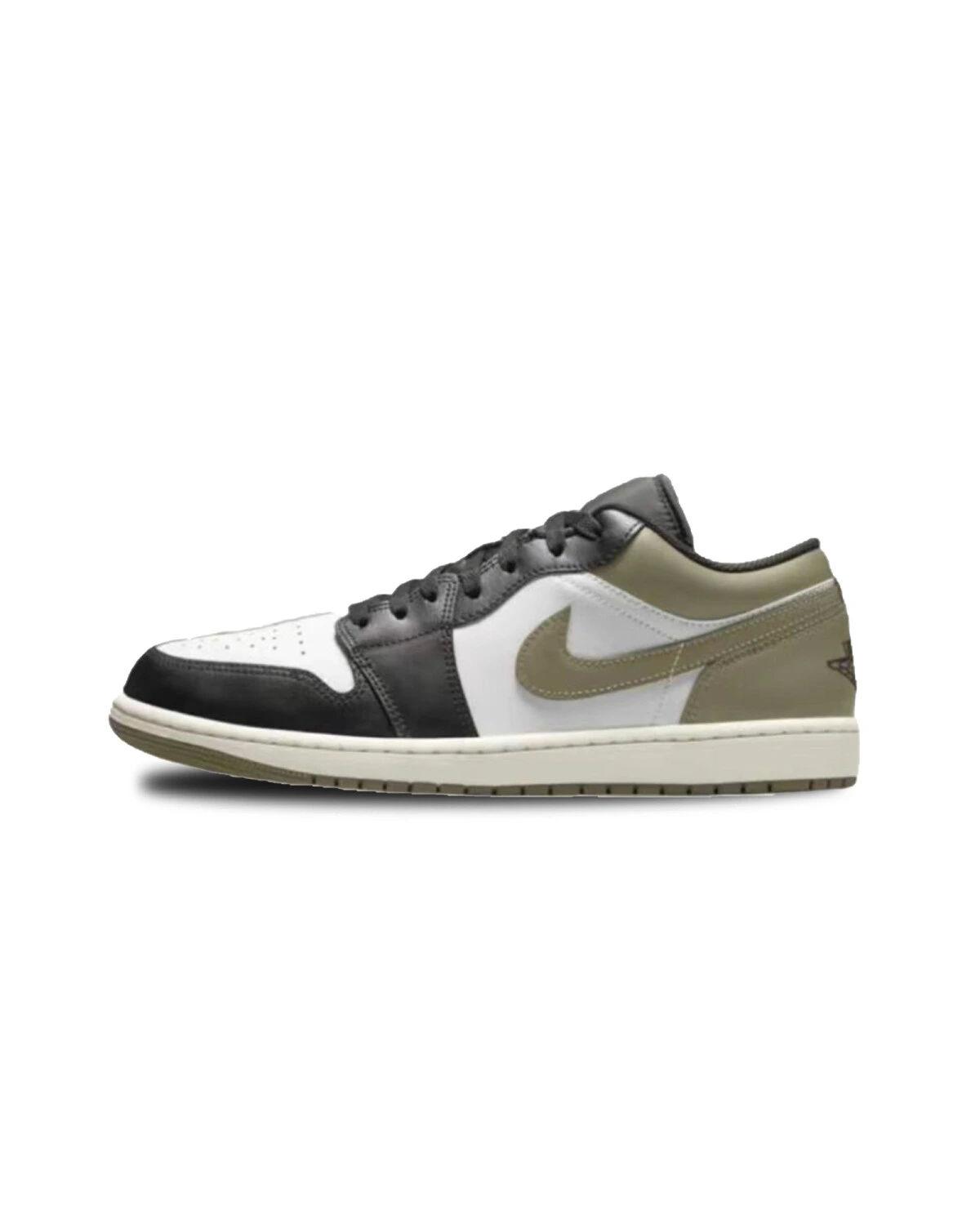 Jordan Air Jordan 1 “Medium Olive” унисекс кроссовки черно-белые-зеленые картинка