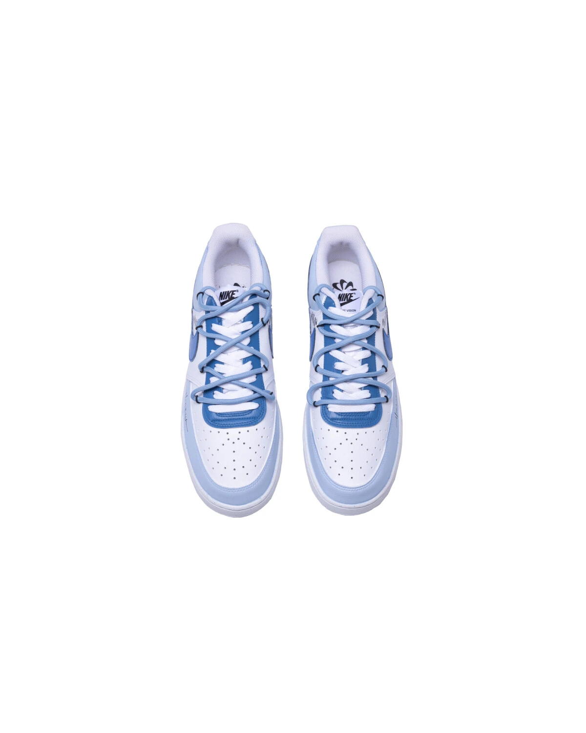Nike Court Vision 1 Low Next Nature мужские кроссовки бело-голубые дышащие картинка
