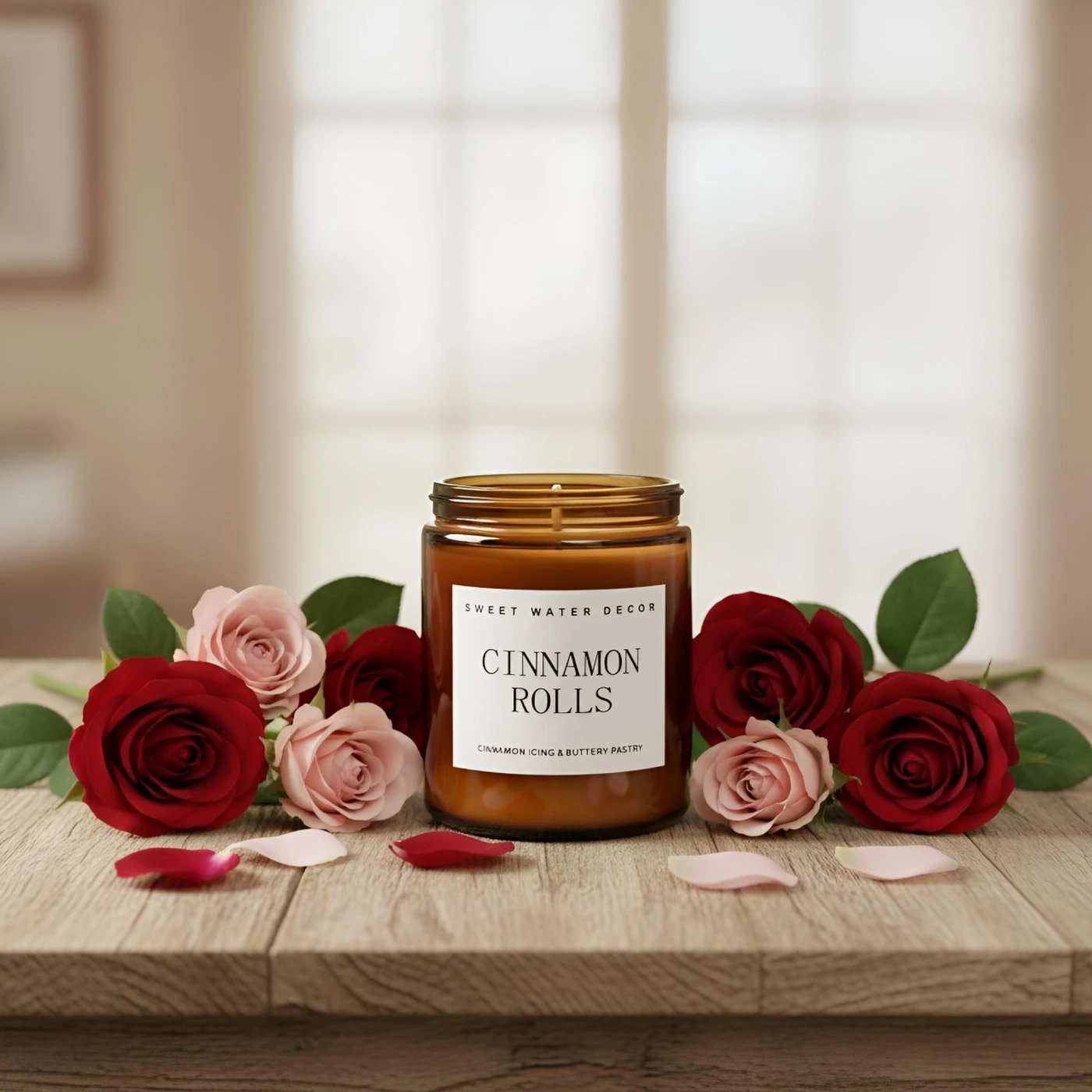 Соевая ароматическая свеча в банке в стиле ретро картинка