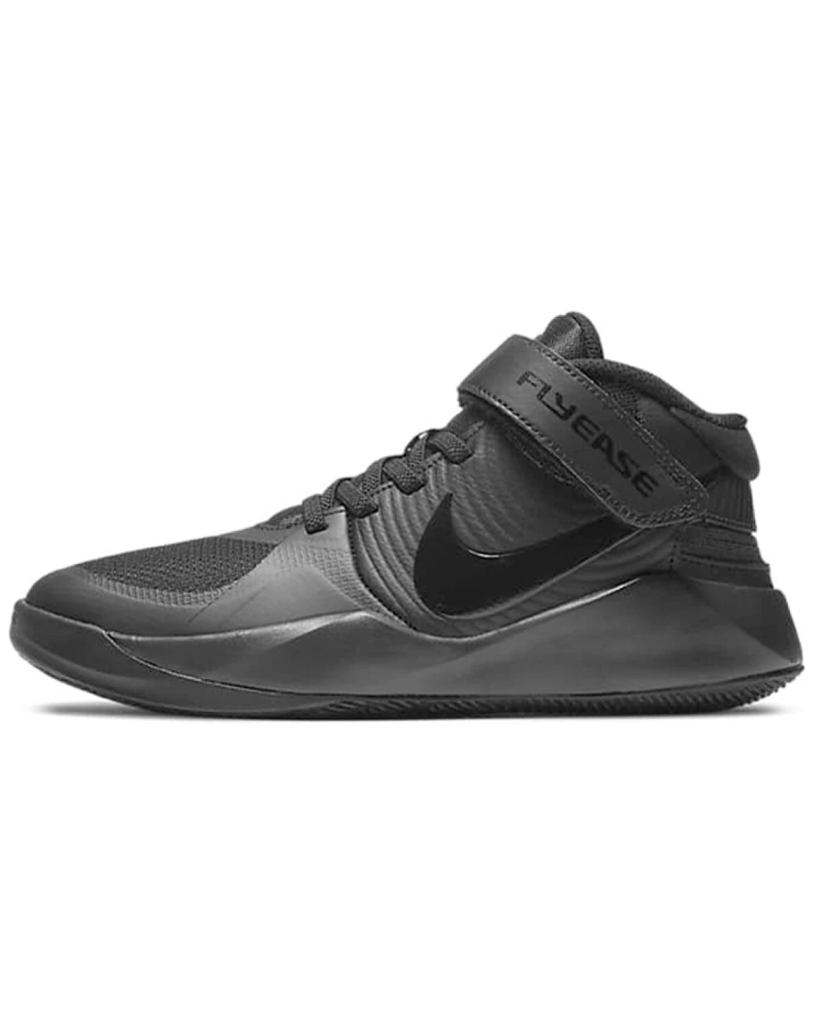 Nike Team Hustle D 9 FlyEase детские кроссовки черные с амортизацией и дышащим верхом картинка