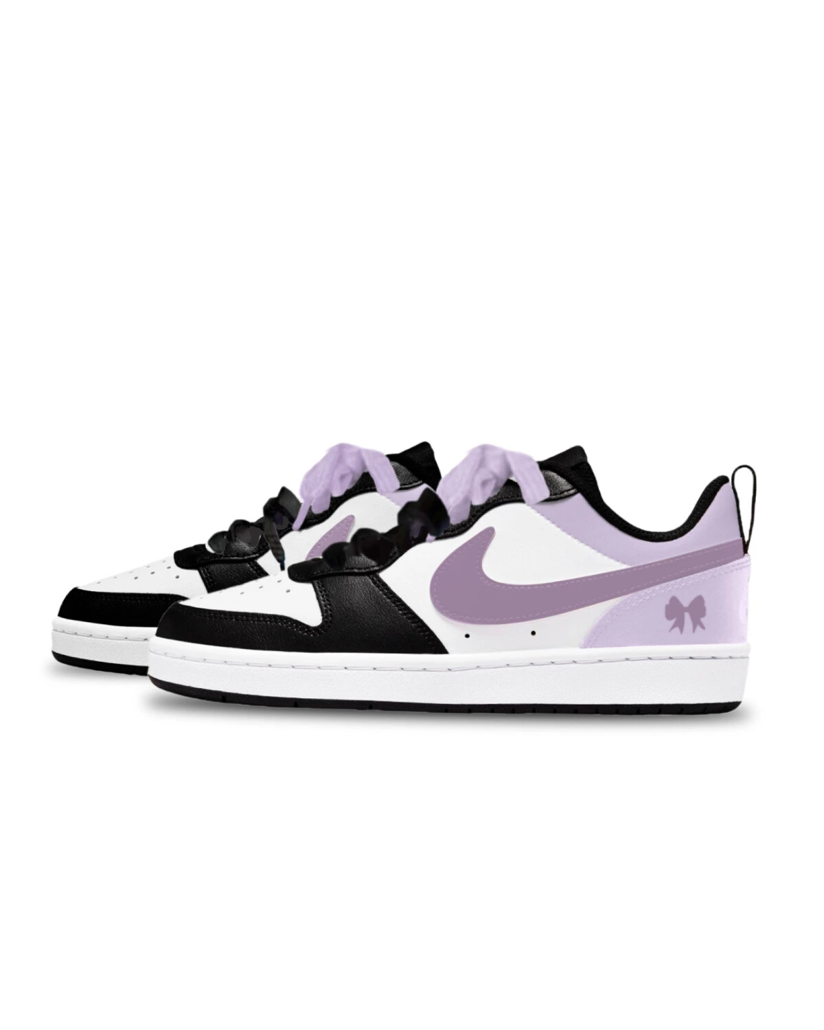 Nike Court Borough Low 2 детские кроссовки фиолетовые картинка