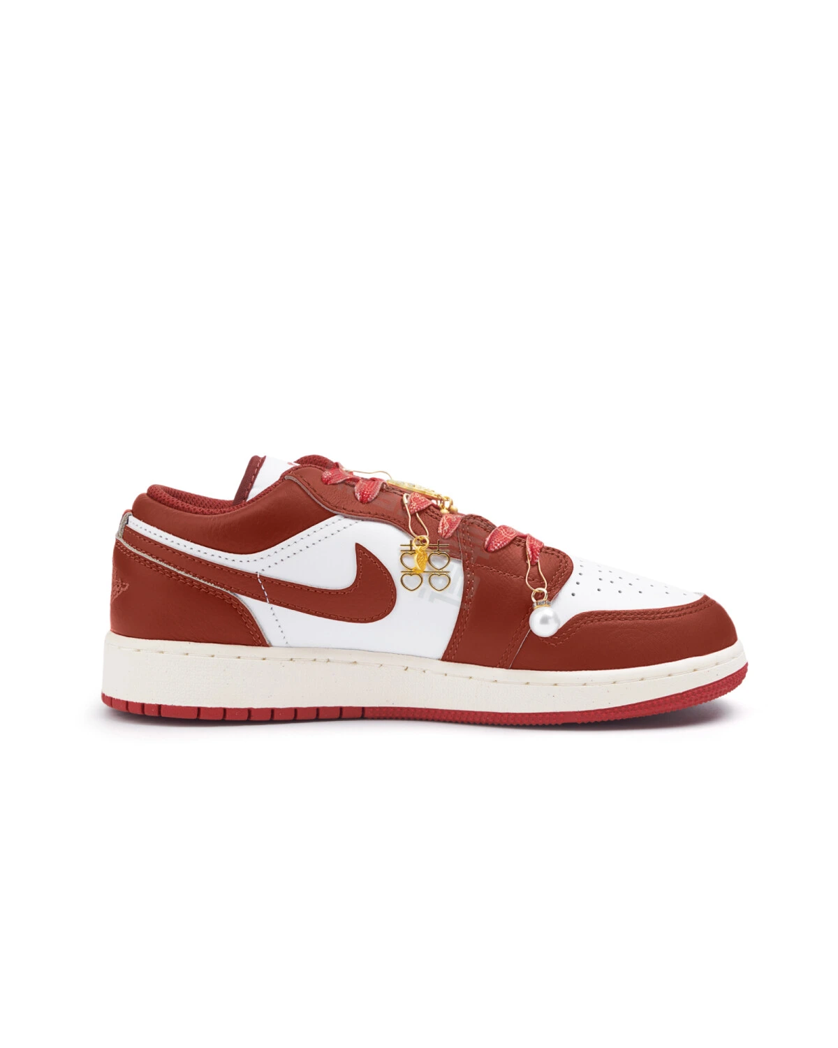 Jordan Air Jordan 1 GS женские кроссовки праздничные красные картинка