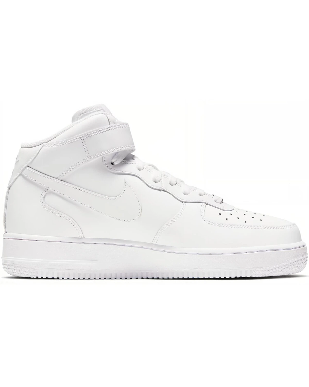 Nike Air Force 1 женские высокие кроссовки белые из синтетической кожи картинка