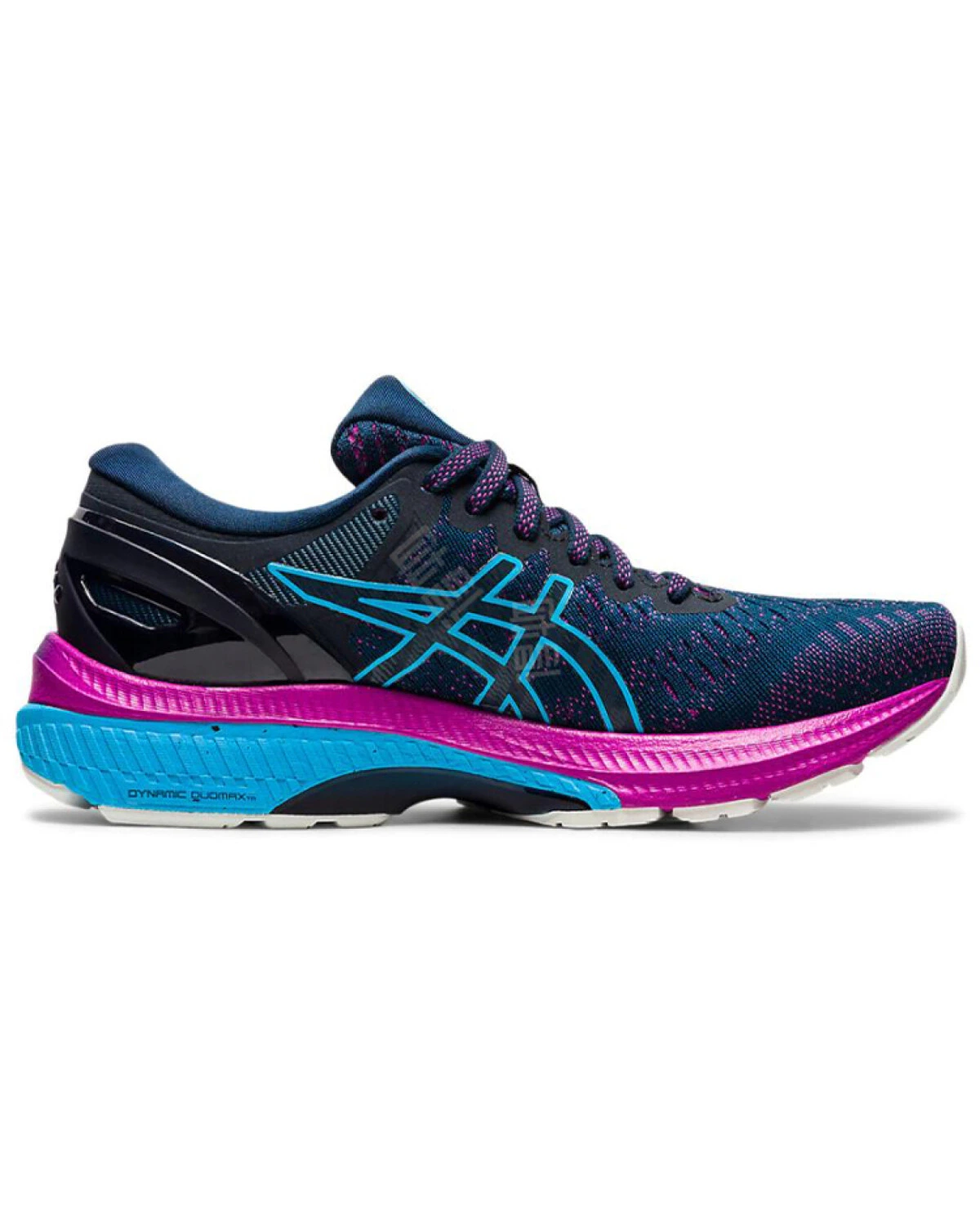 Asics Gel-Kayano 27 женские беговые кроссовки сетчатые сине-чёрные картинка
