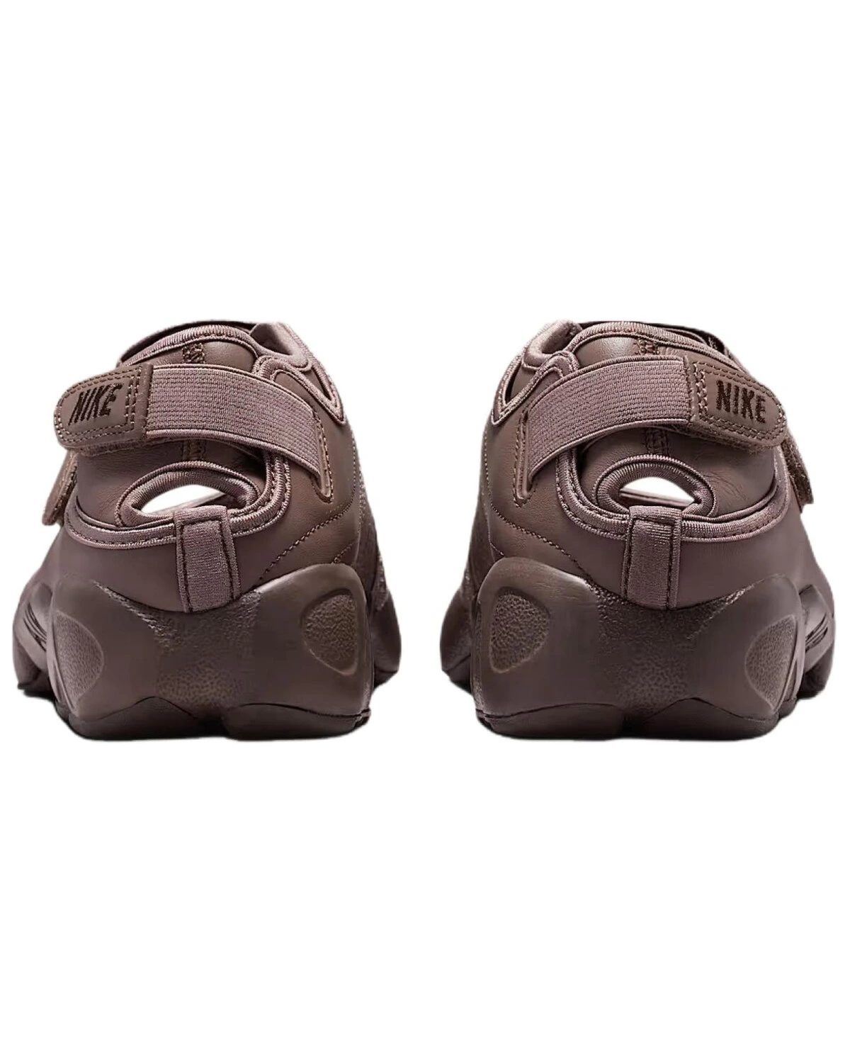 Nike Air Rift женские кроссовки коричневые кожаные на липучке картинка