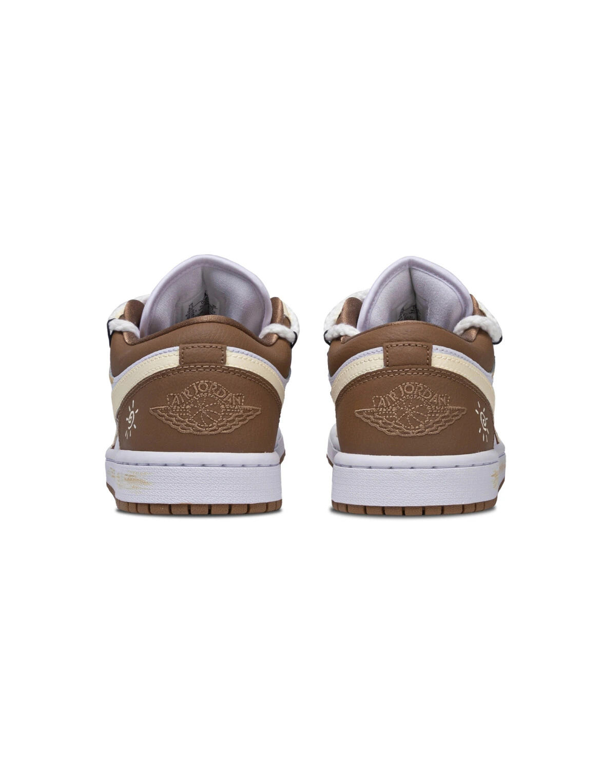 Jordan Air Jordan 1 Honey Cheese unisex кроссовки бело-коричневые картинка
