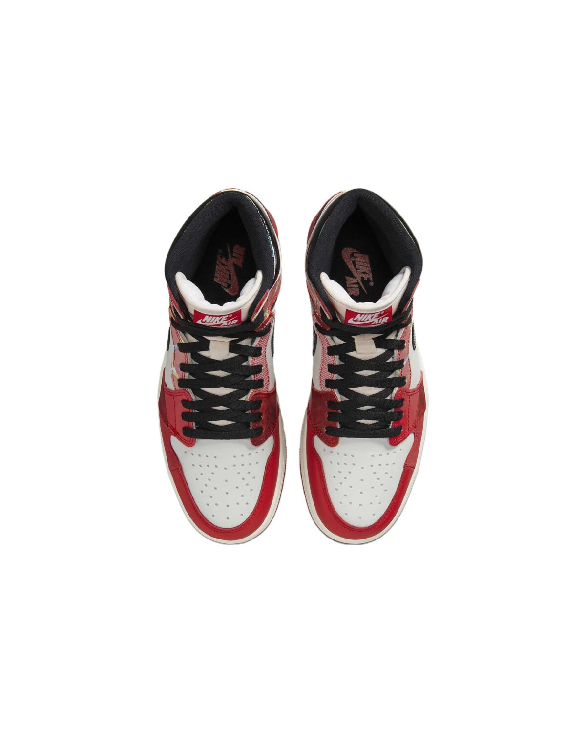 Jordan Air Jordan 1 кроссовки высокие кожаные красно-чёрные картинка