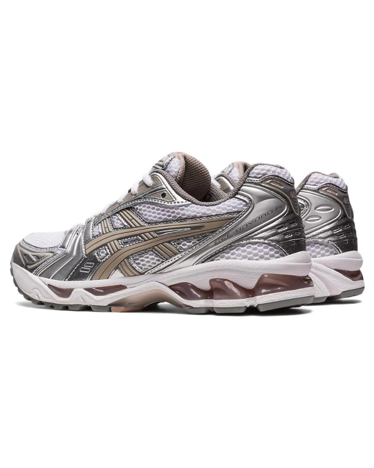 Asics Gel-Kayano 14 женские спортивные кроссовки из ткани и синтетической кожи серо-коричневые картинка