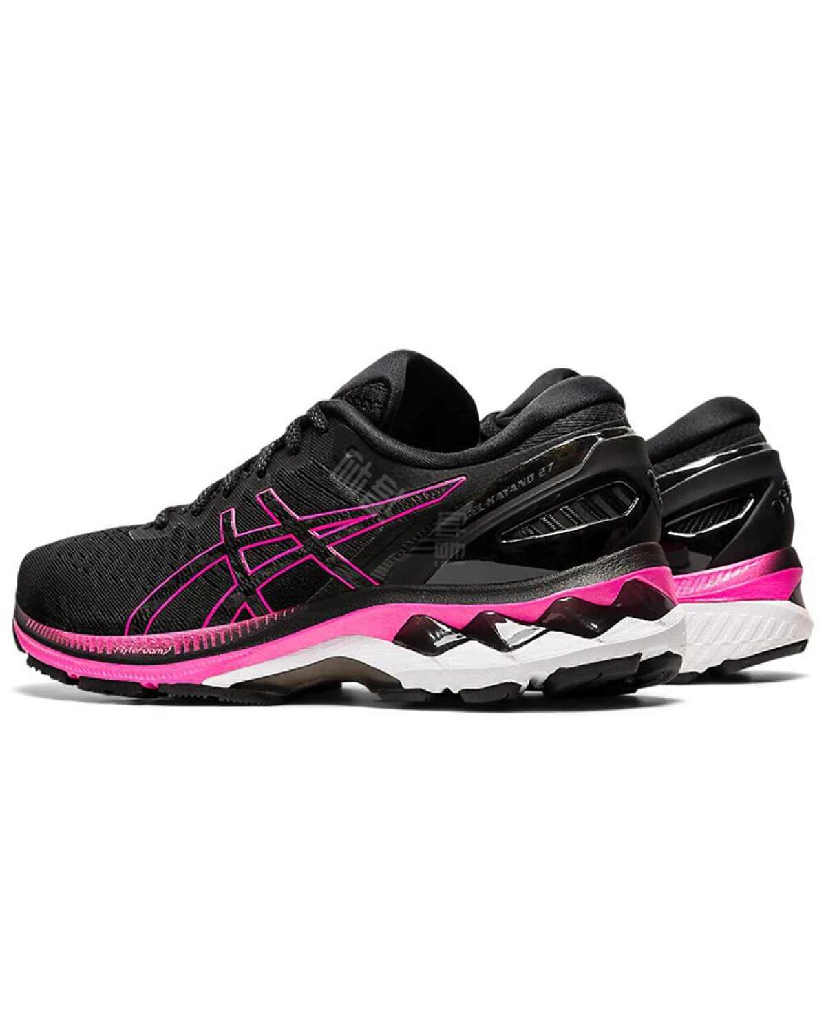 Asics Gel-Kayano 27 женские кроссовки для бега черно-розовые картинка