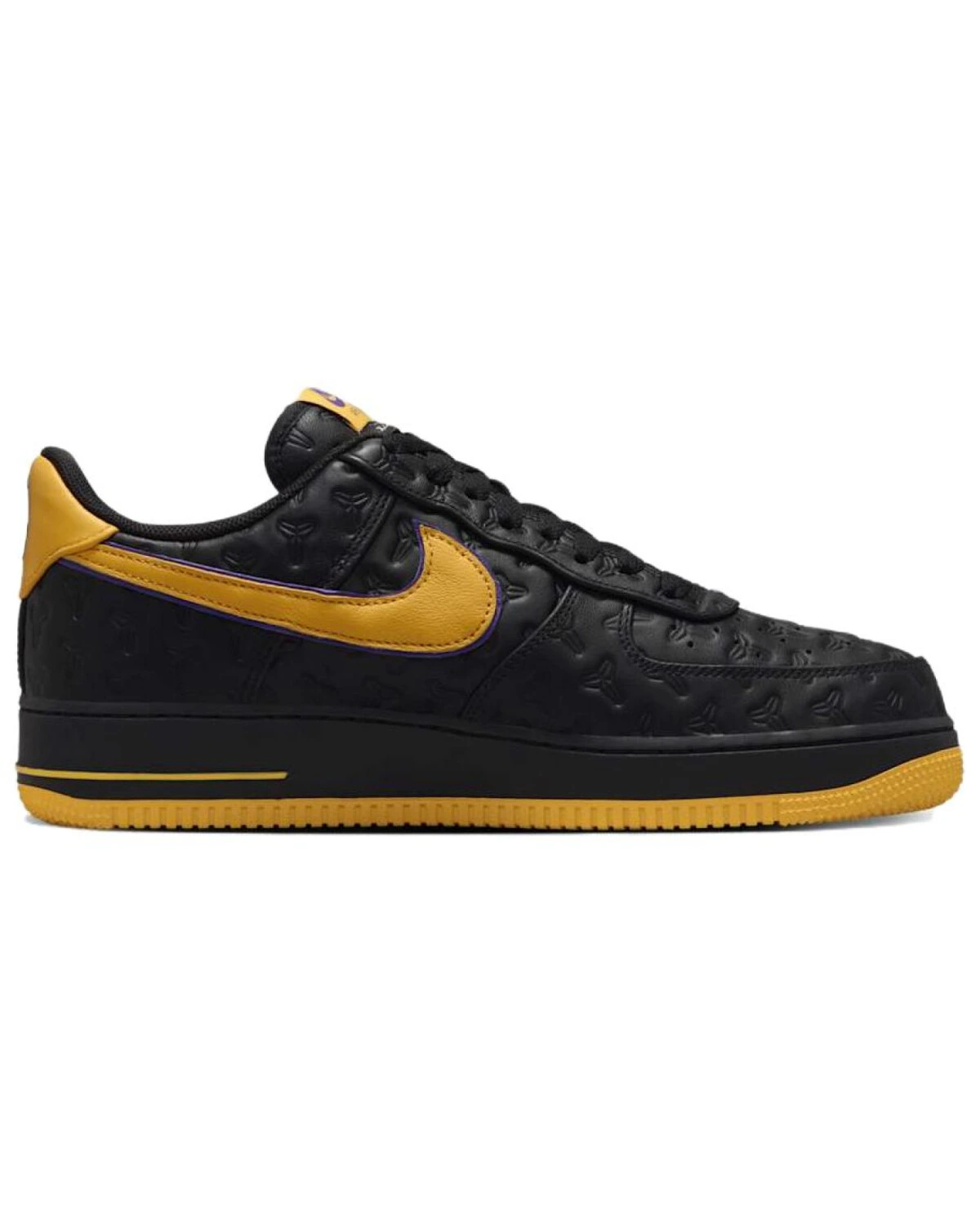 Nike Air Force 1 унисекс кроссовки черно-желтые для скейтбординга картинка