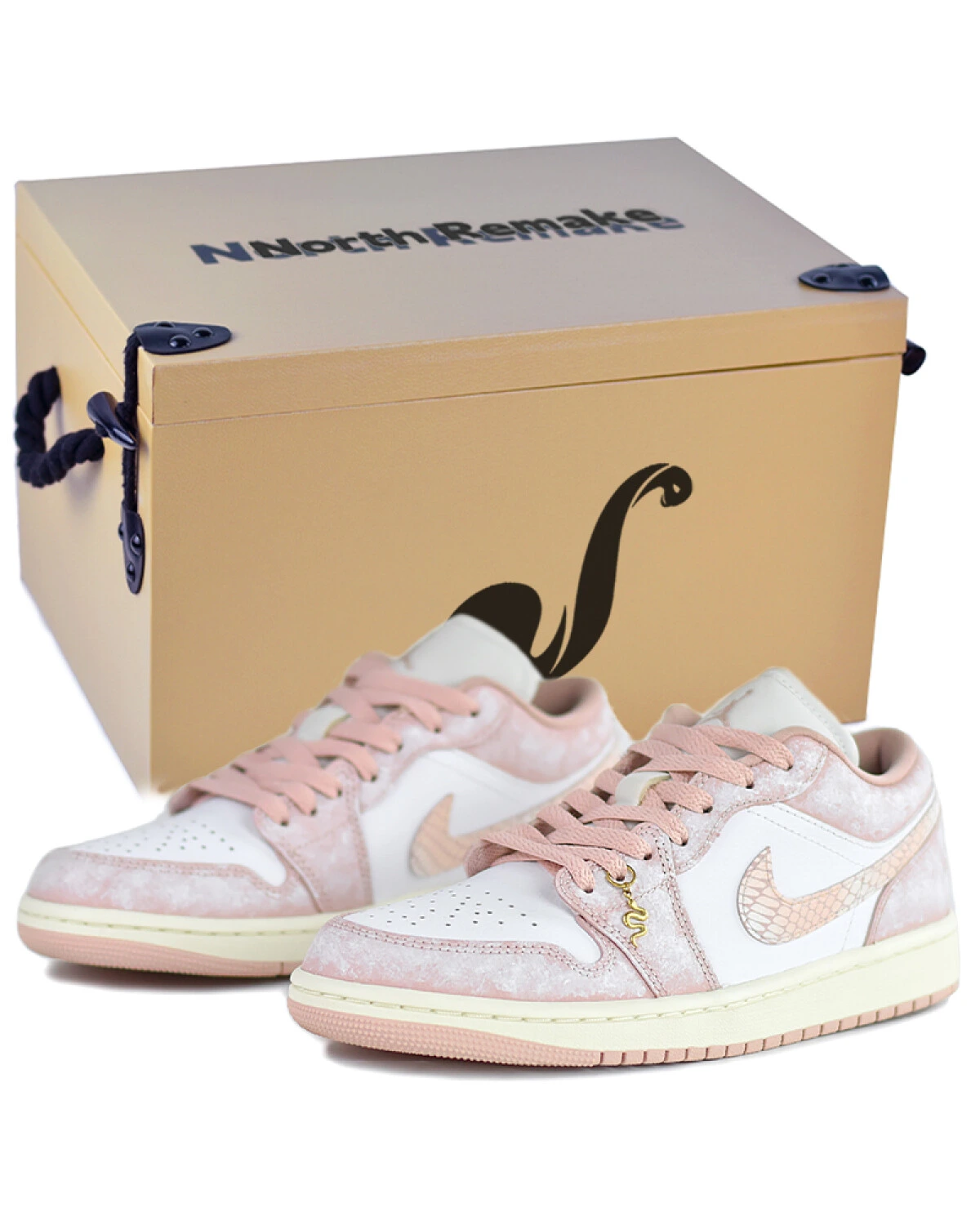 Jordan Air Jordan 1 Snake Year CNY женские кроссовки розовые картинка